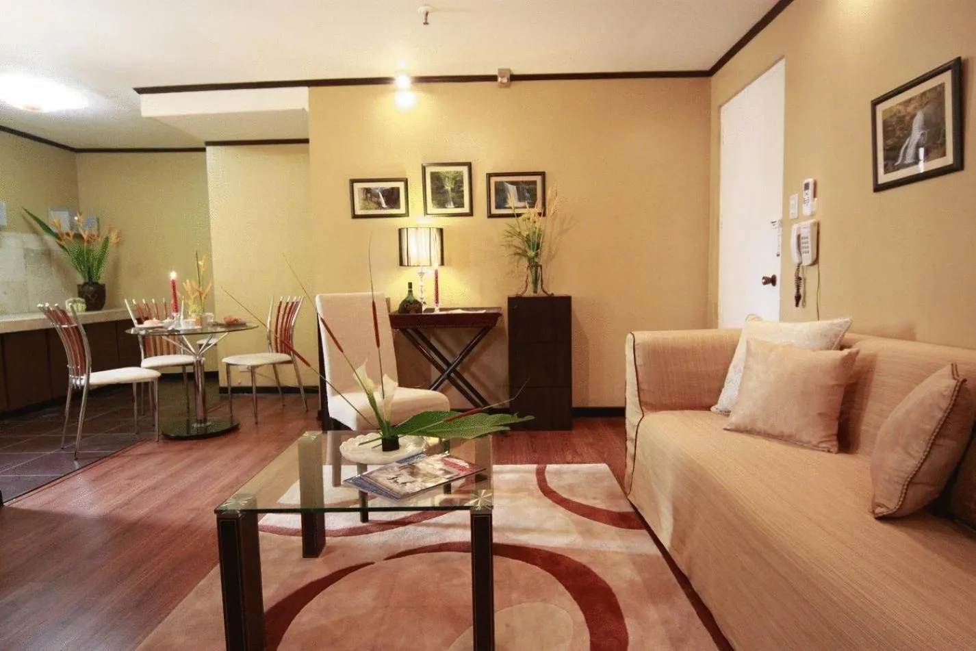 Seating area in Manila Manor Hotel