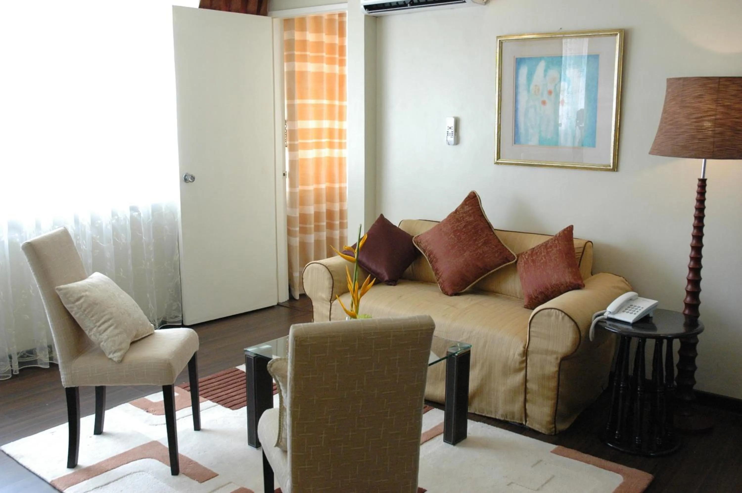 Seating area in Manila Manor Hotel