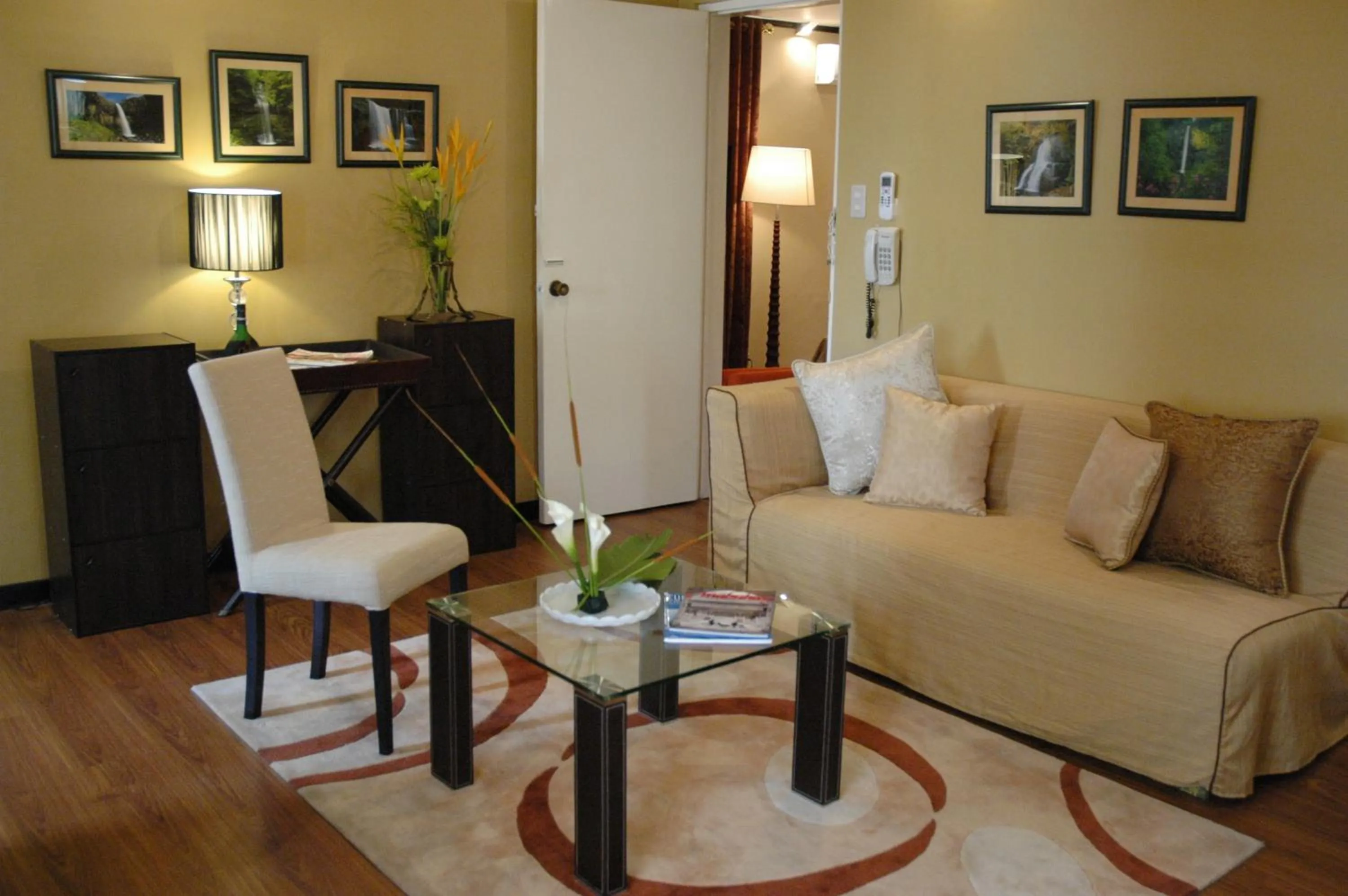 Seating area in Manila Manor Hotel