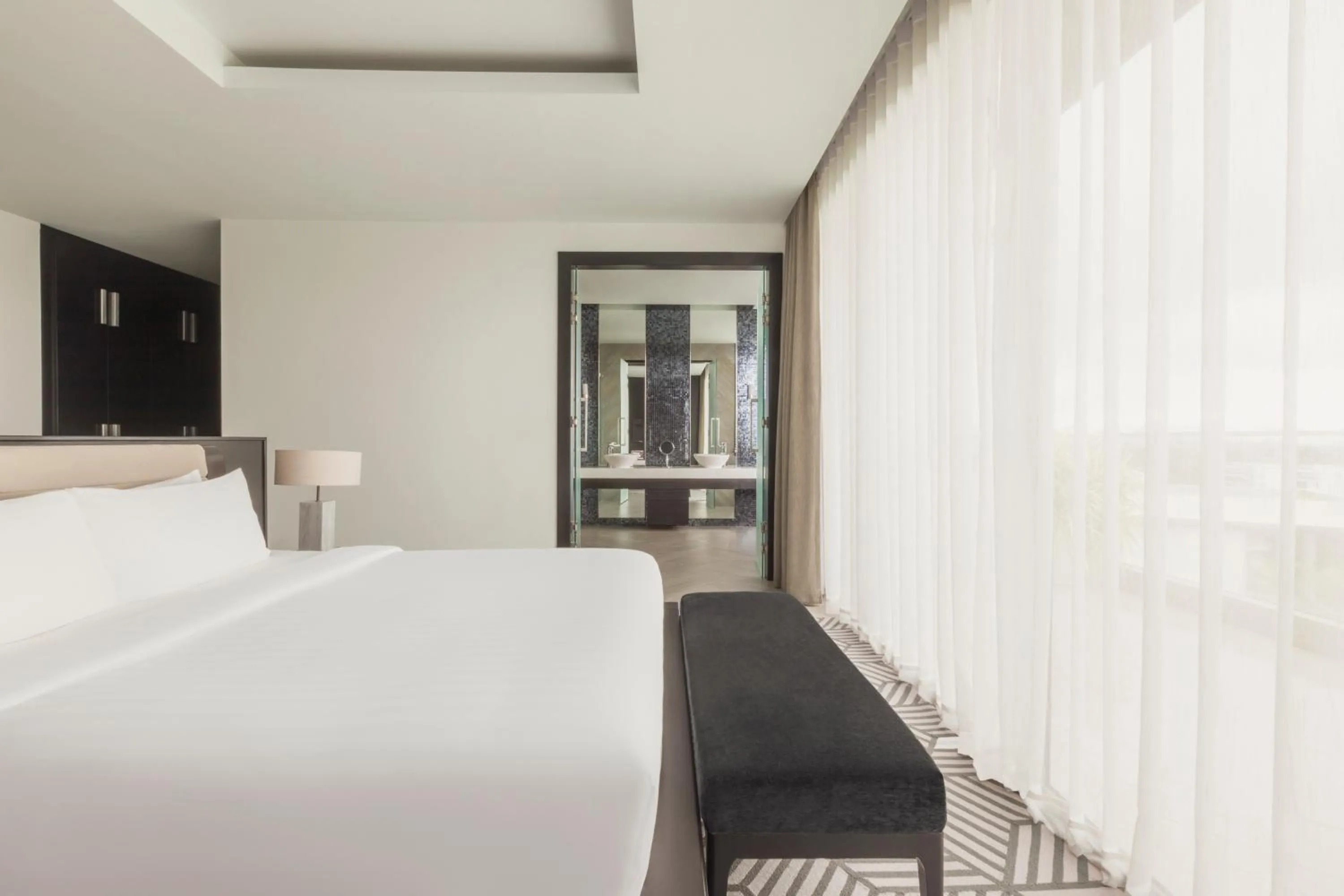 Bathroom, Bed in The Pavilions Phuket