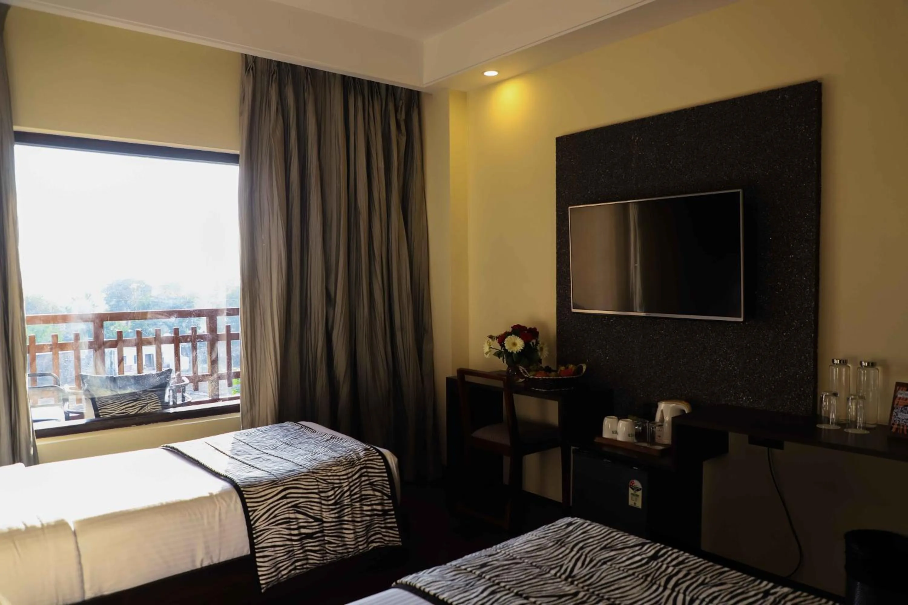 Balcony/Terrace, Bed in The Baagh Ananta Elite Ranthambore