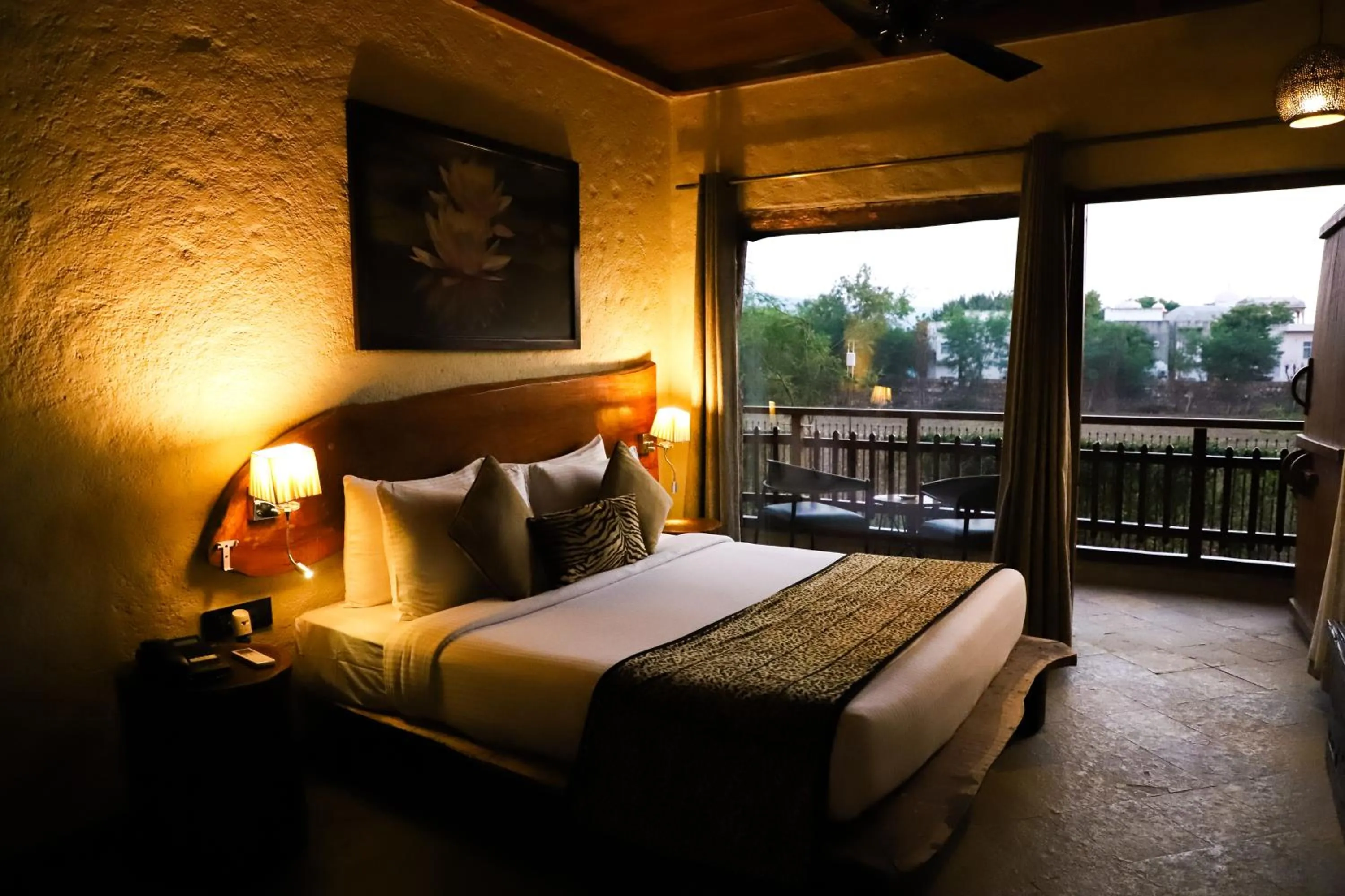 View (from property/room), Bed in The Baagh Ananta Elite Ranthambore
