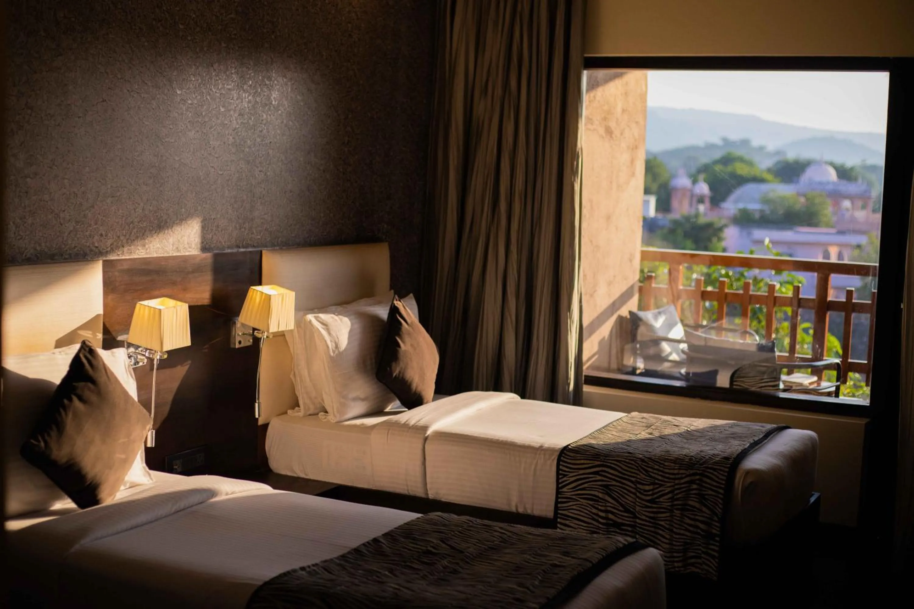 View (from property/room), Bed in The Baagh Ananta Elite Ranthambore