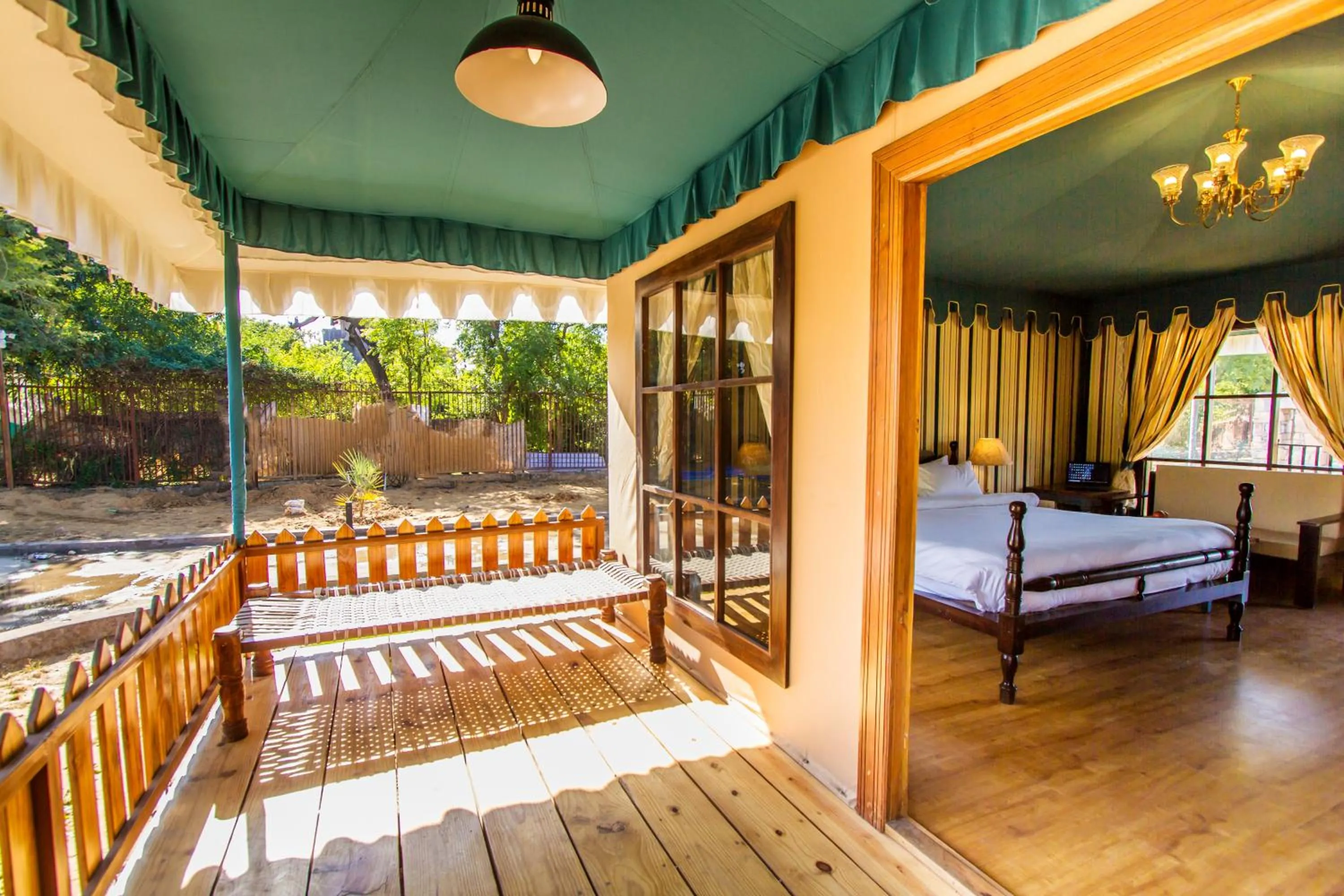 Seating area, Bed in The Baagh Ananta Elite Ranthambore