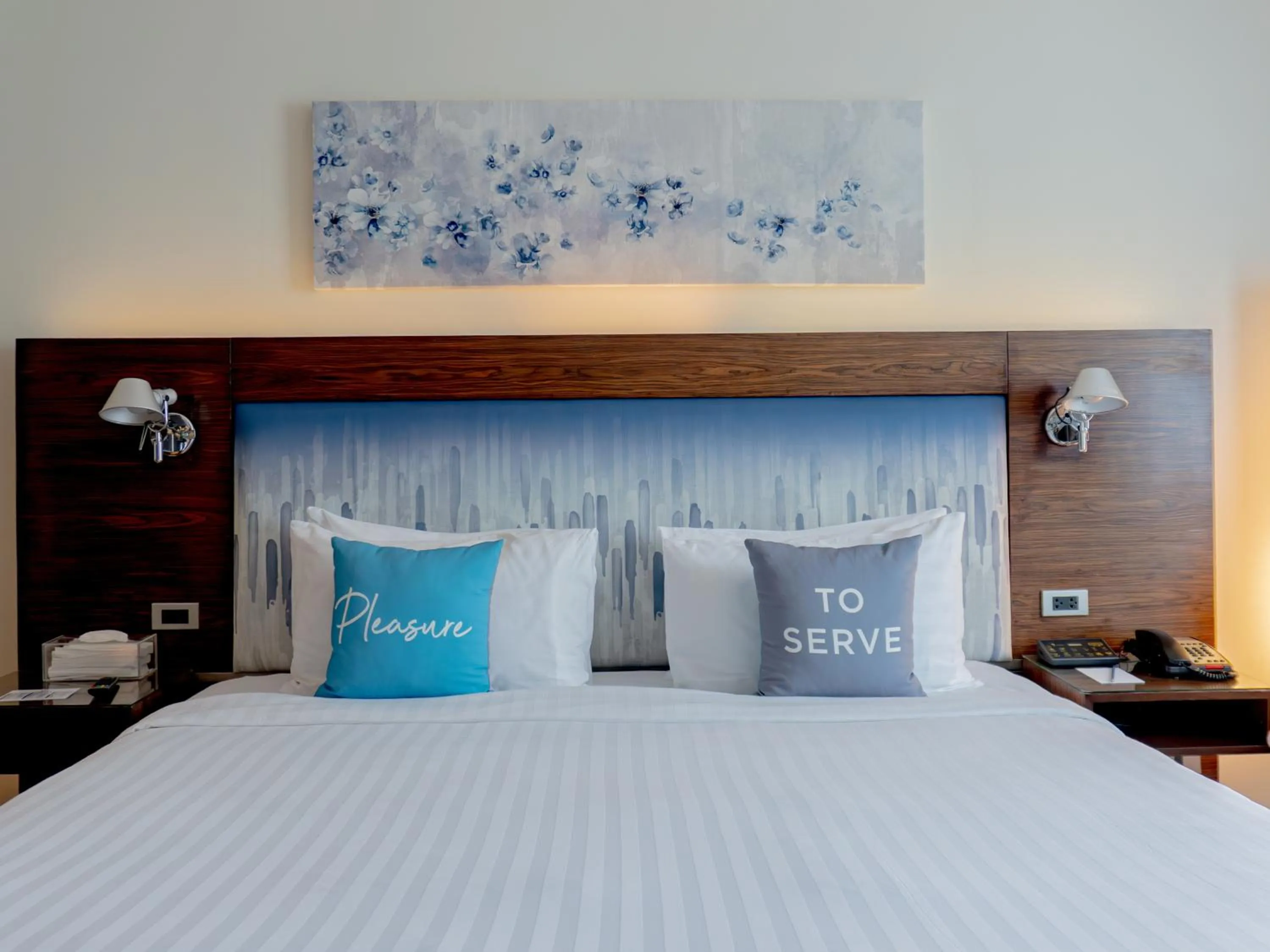 Decorative detail, Bed in NH Bangkok Asoke