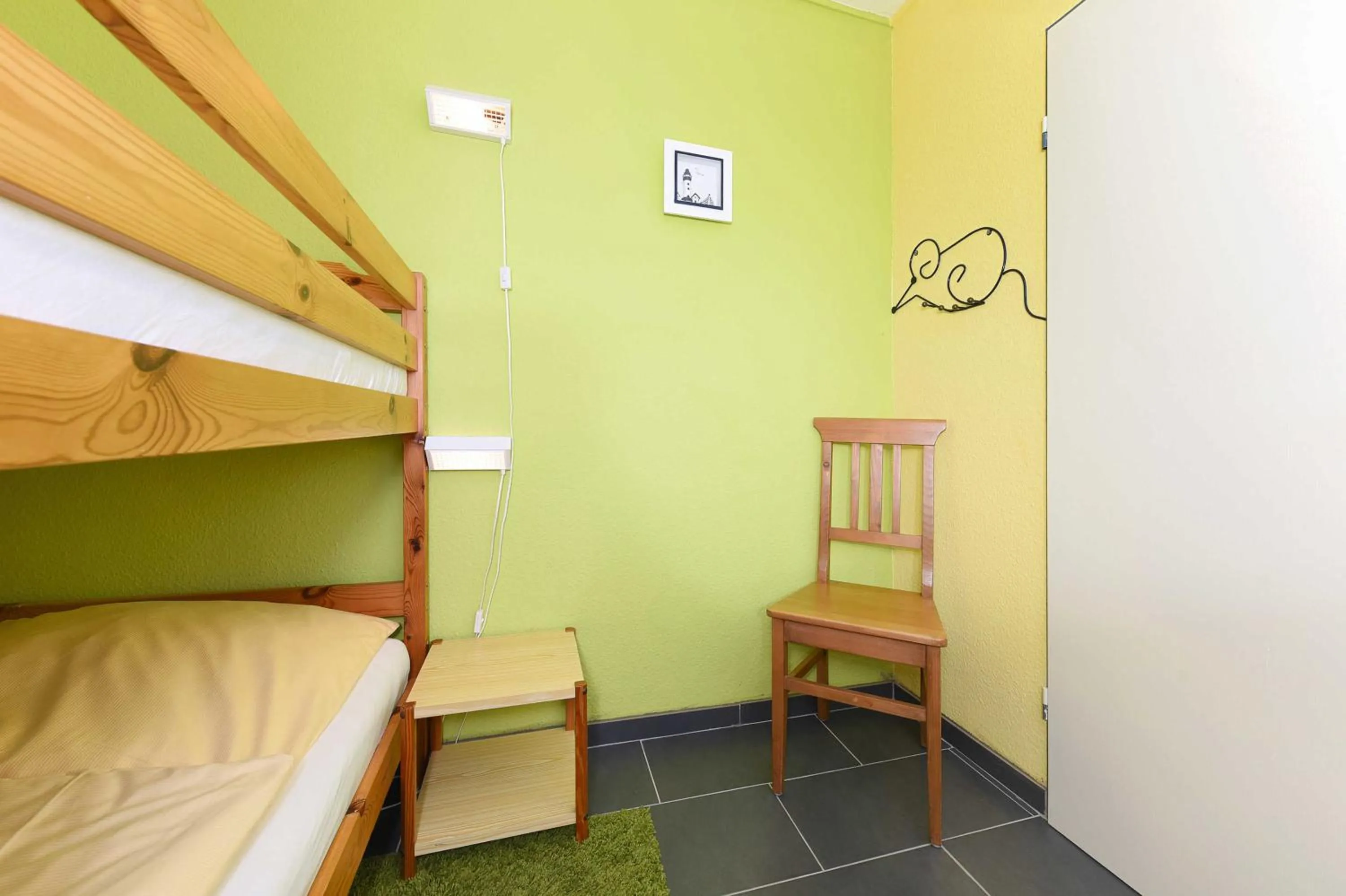 Bed in Ferienhaus Koje