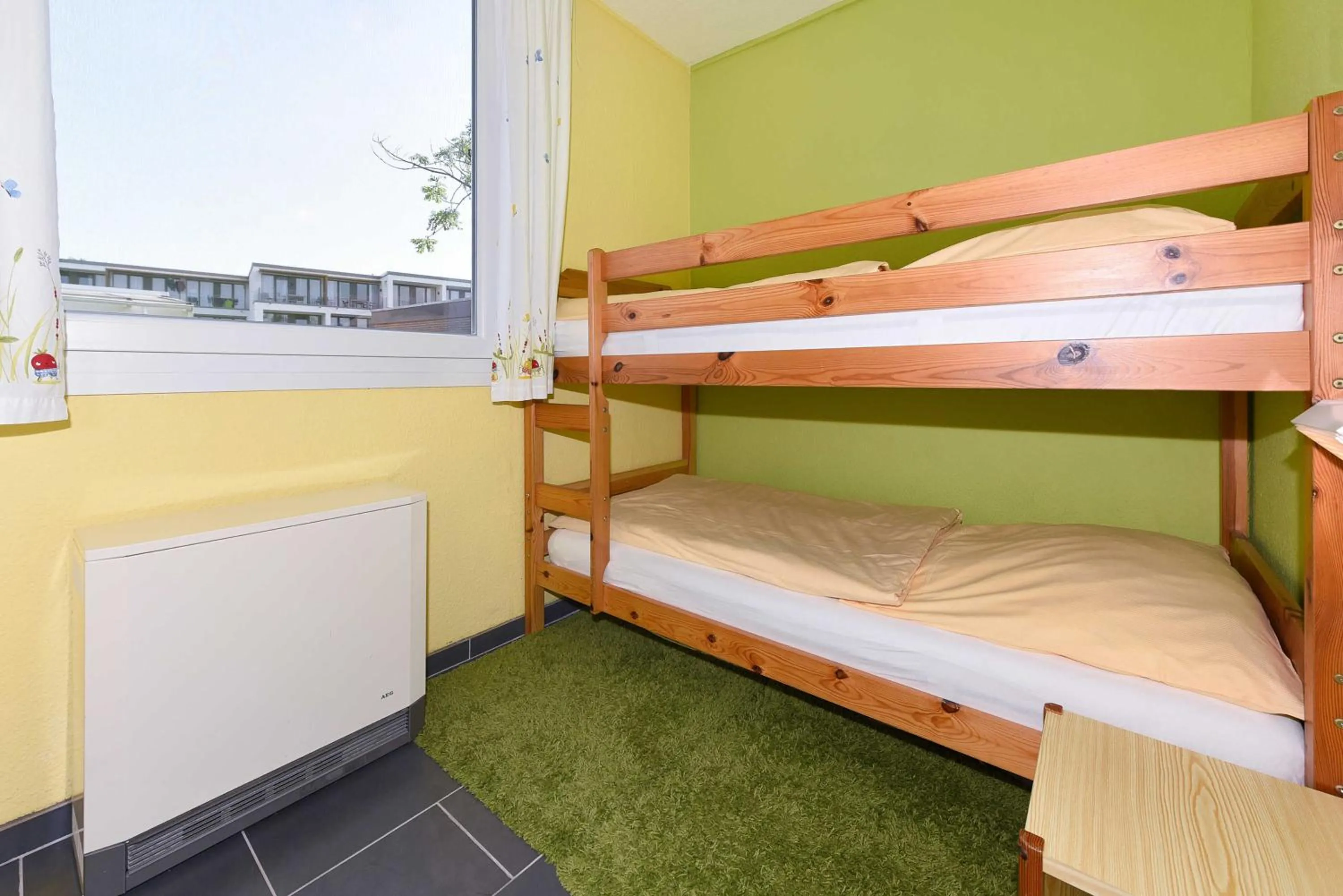 Bed in Ferienhaus Koje