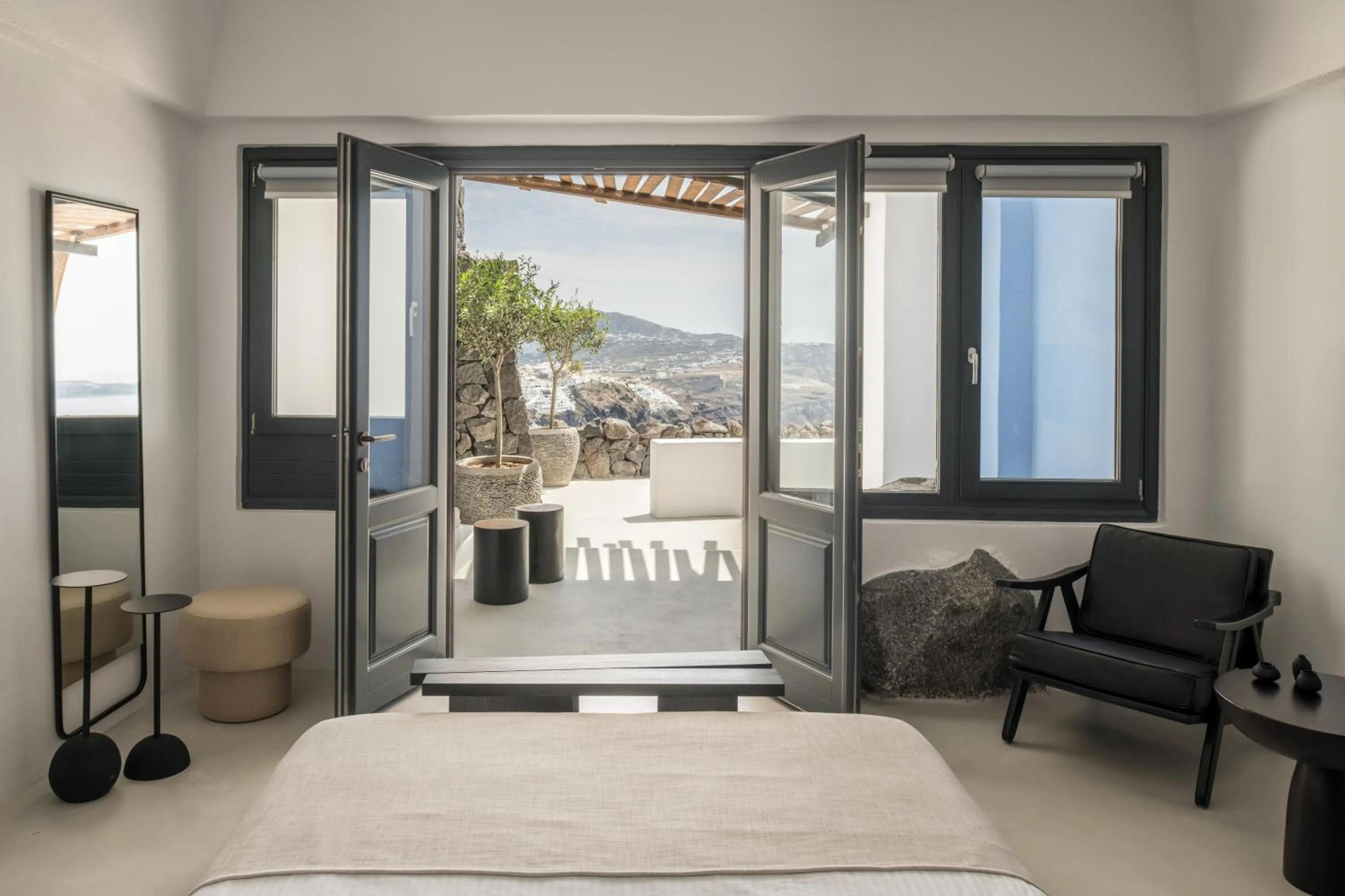 View (from property/room), Bed in Honeymoon Petra Villas