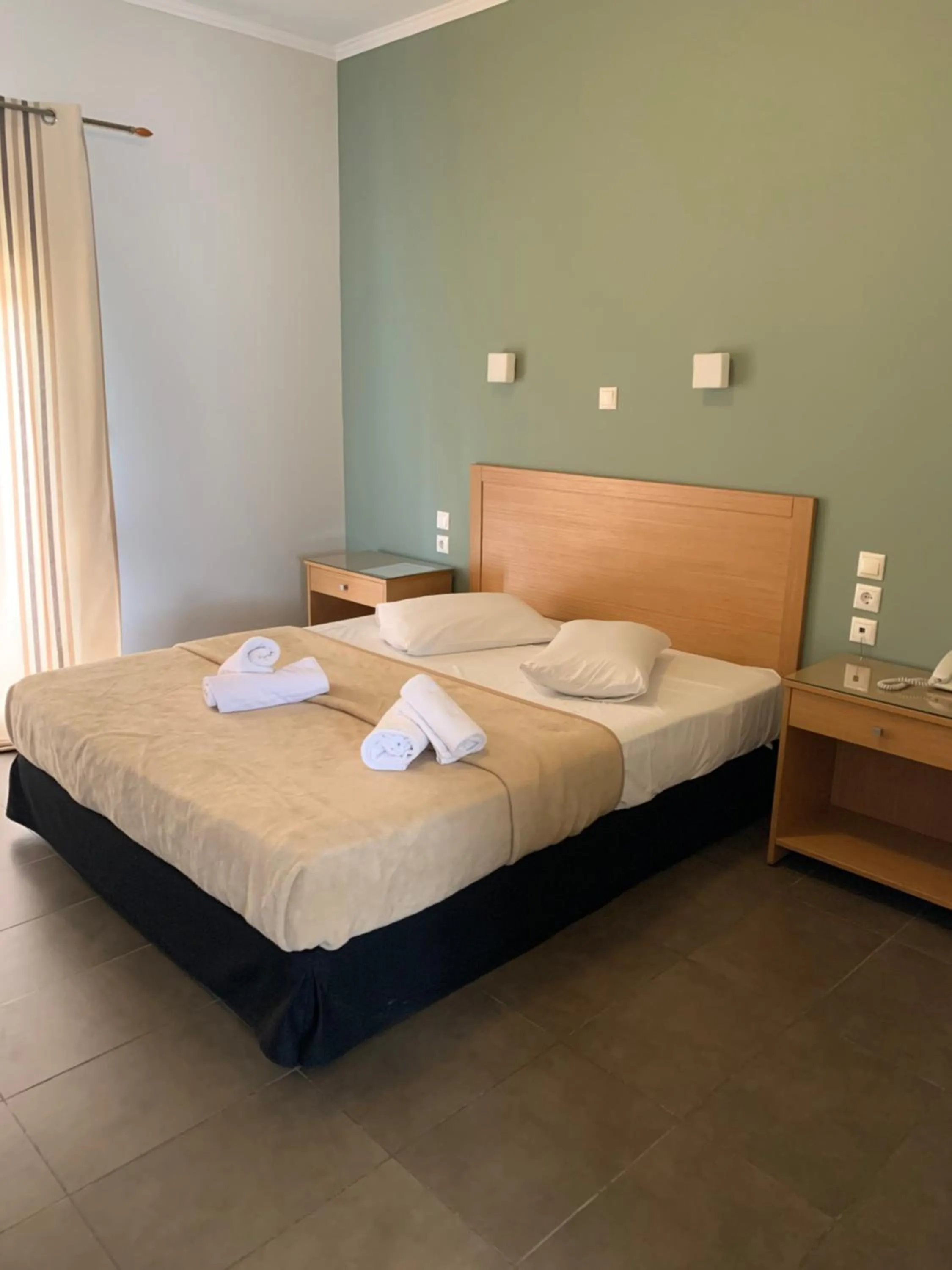 Bed in Alkistis Hotel