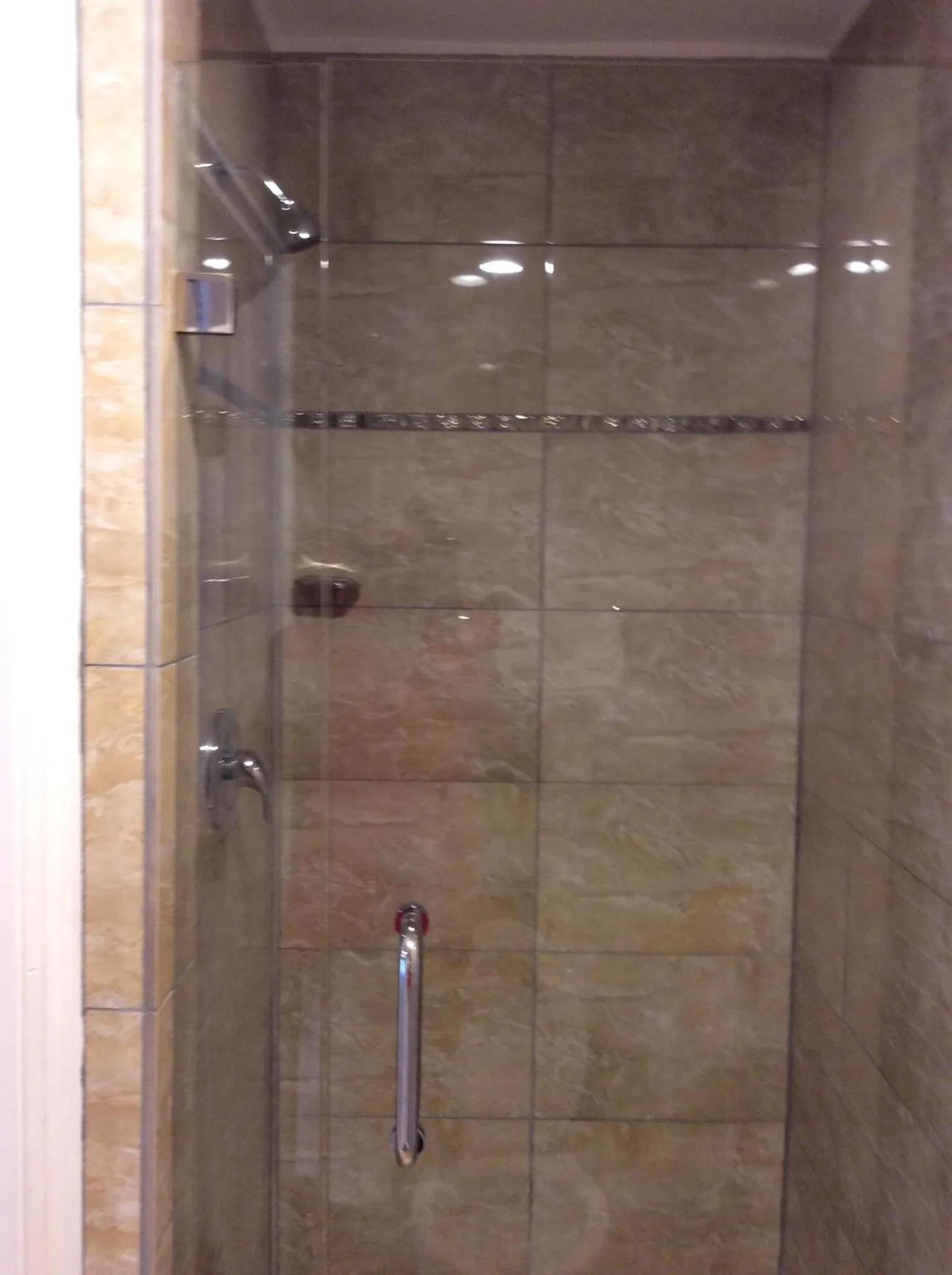 Shower in Stallion Motel Los Angeles