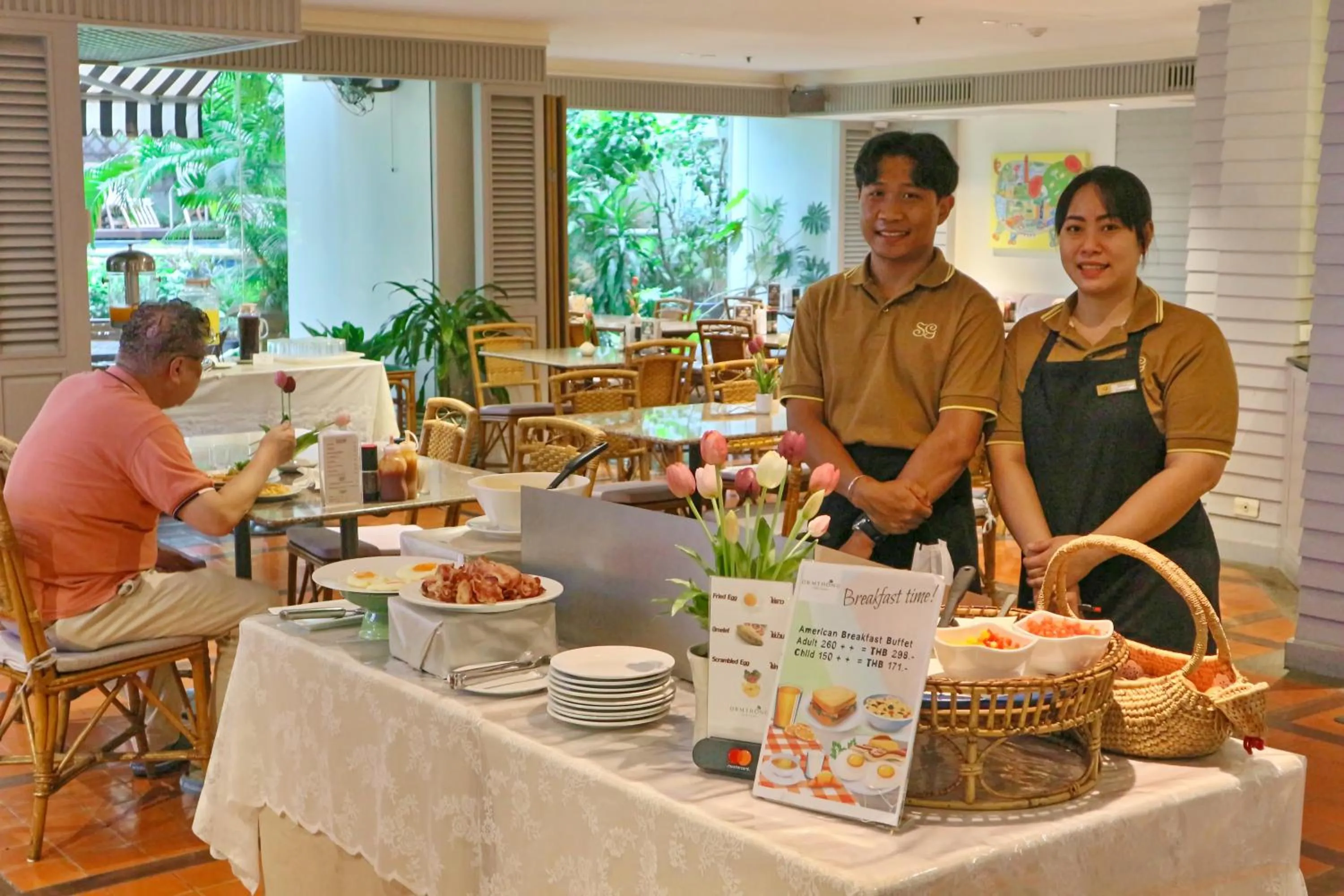 Buffet breakfast in Silom Serene A Boutique Hotel