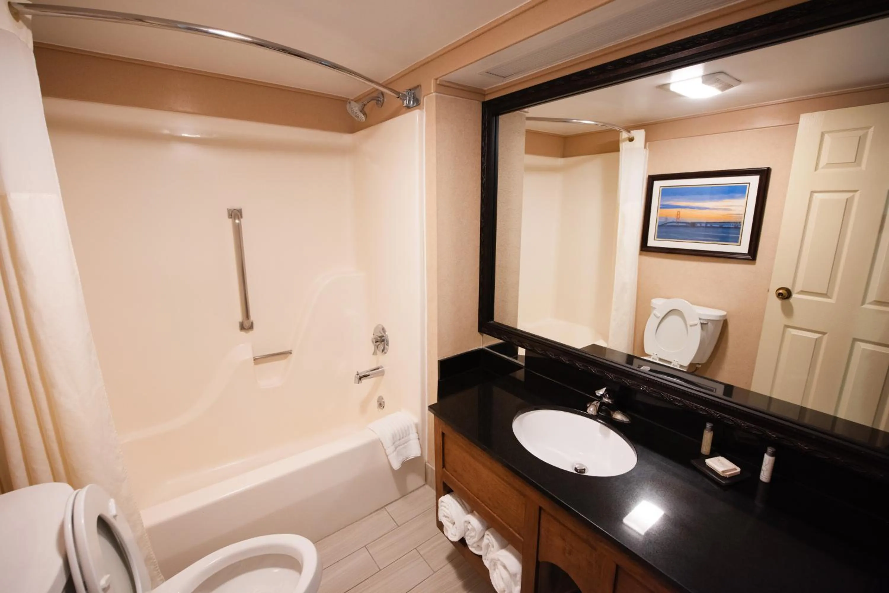 Bathroom in Hamilton Inn Select Beachfront Mackinaw City