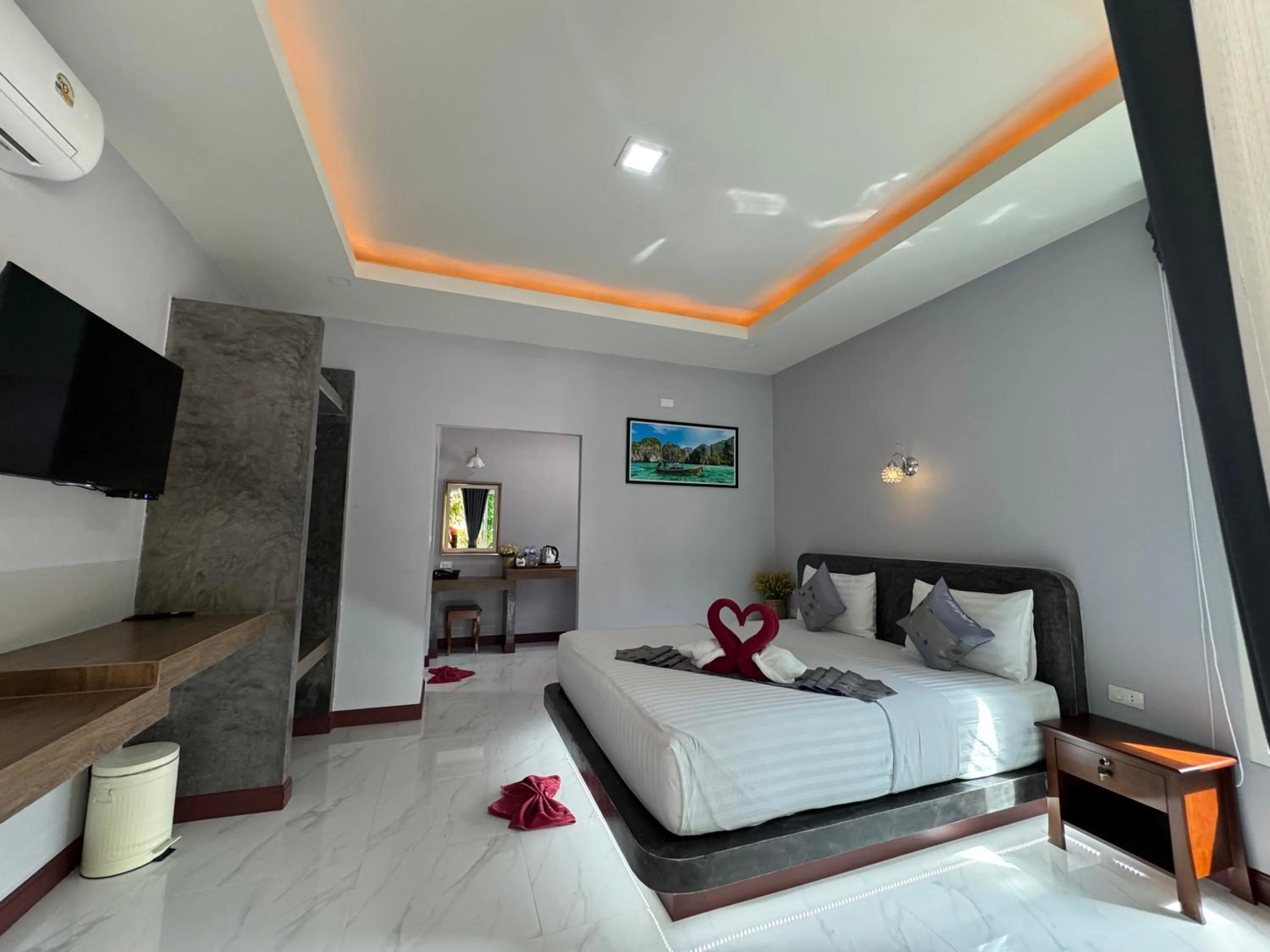 Communal lounge/ TV room, Bed in Pana Long Beach Resort - SHA Plus