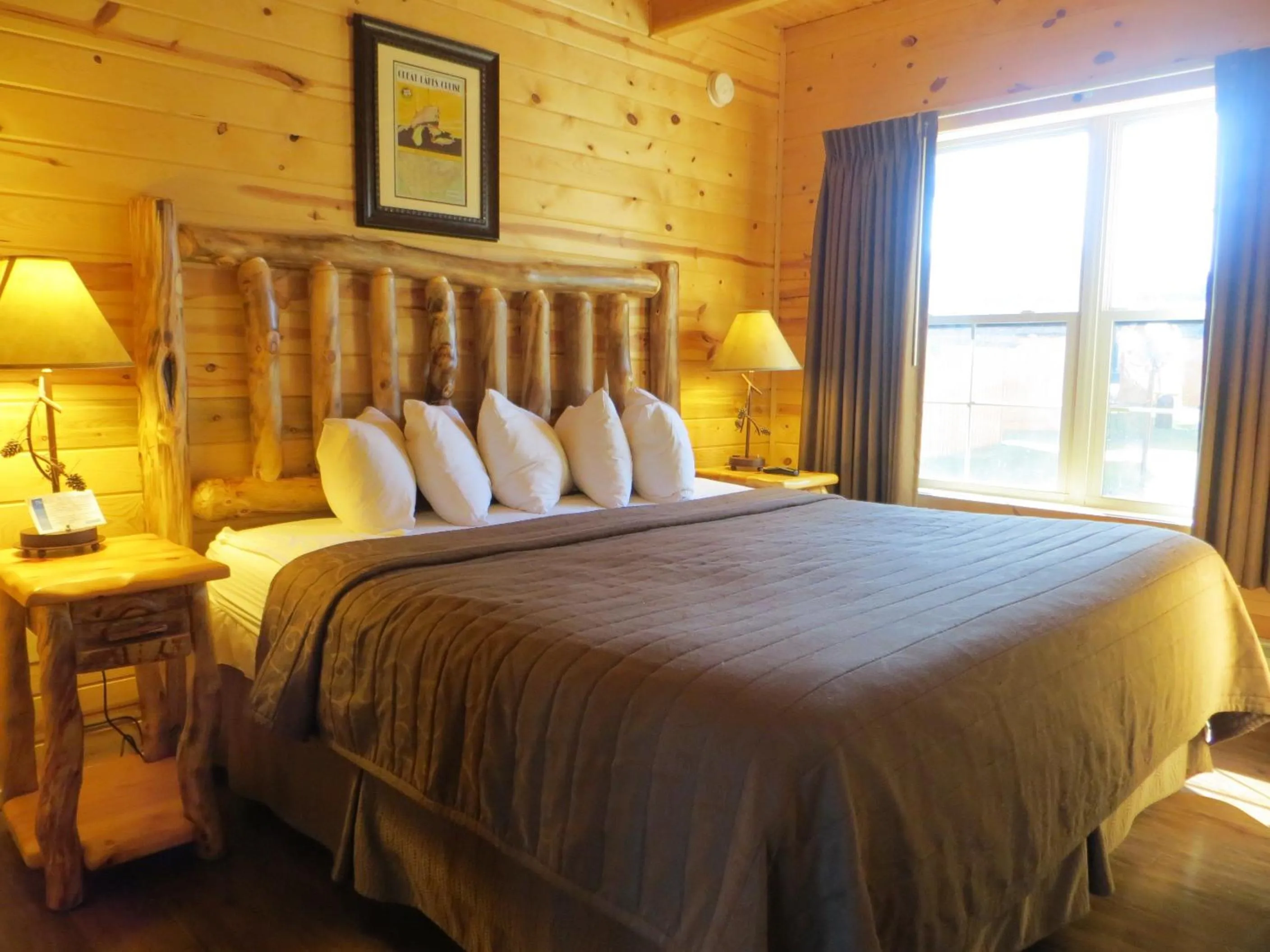 Bedroom, Bed in Cabins of Mackinac & Lodge