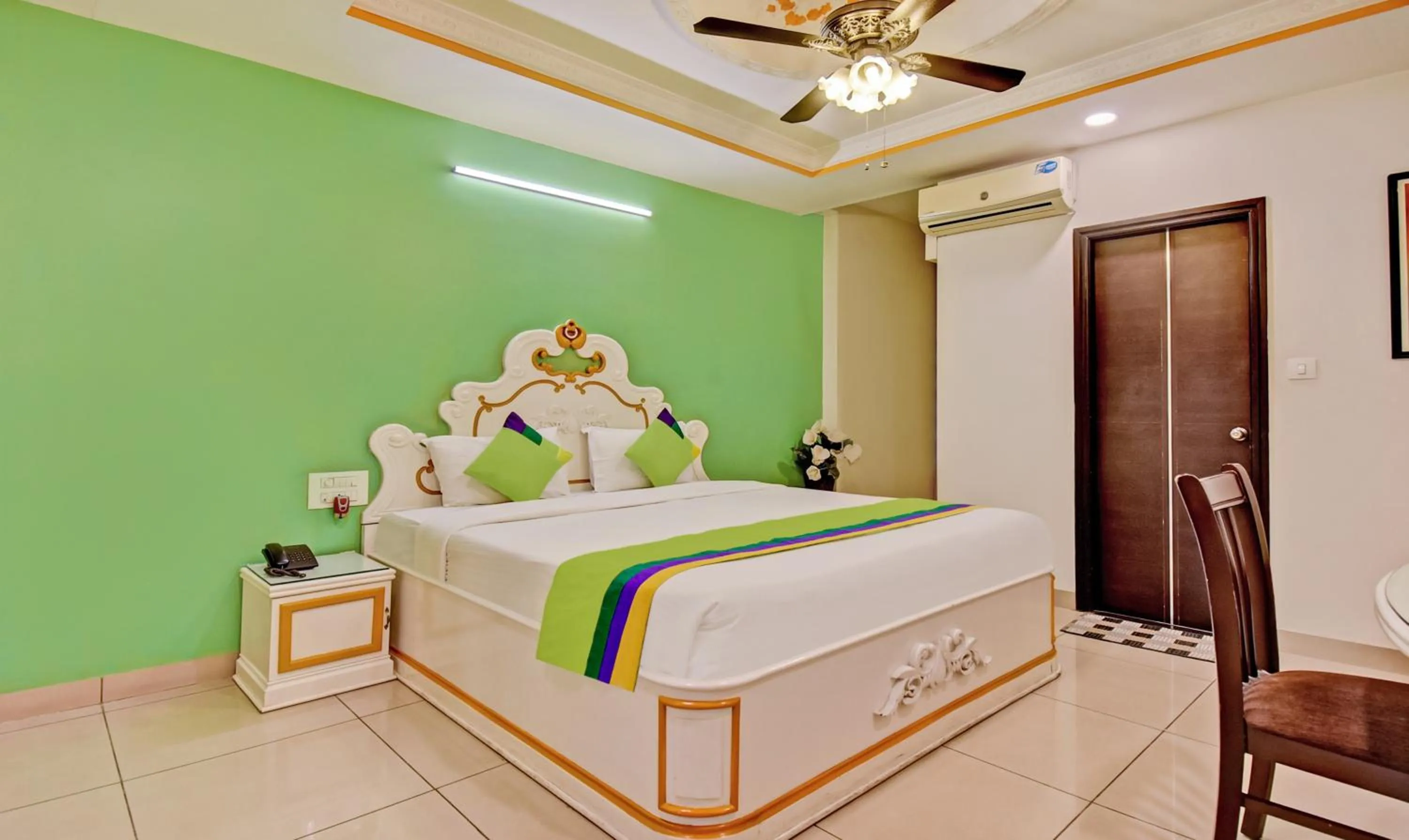 Bedroom, Bed in Treebo Raj Elegance Manyata Tech Park