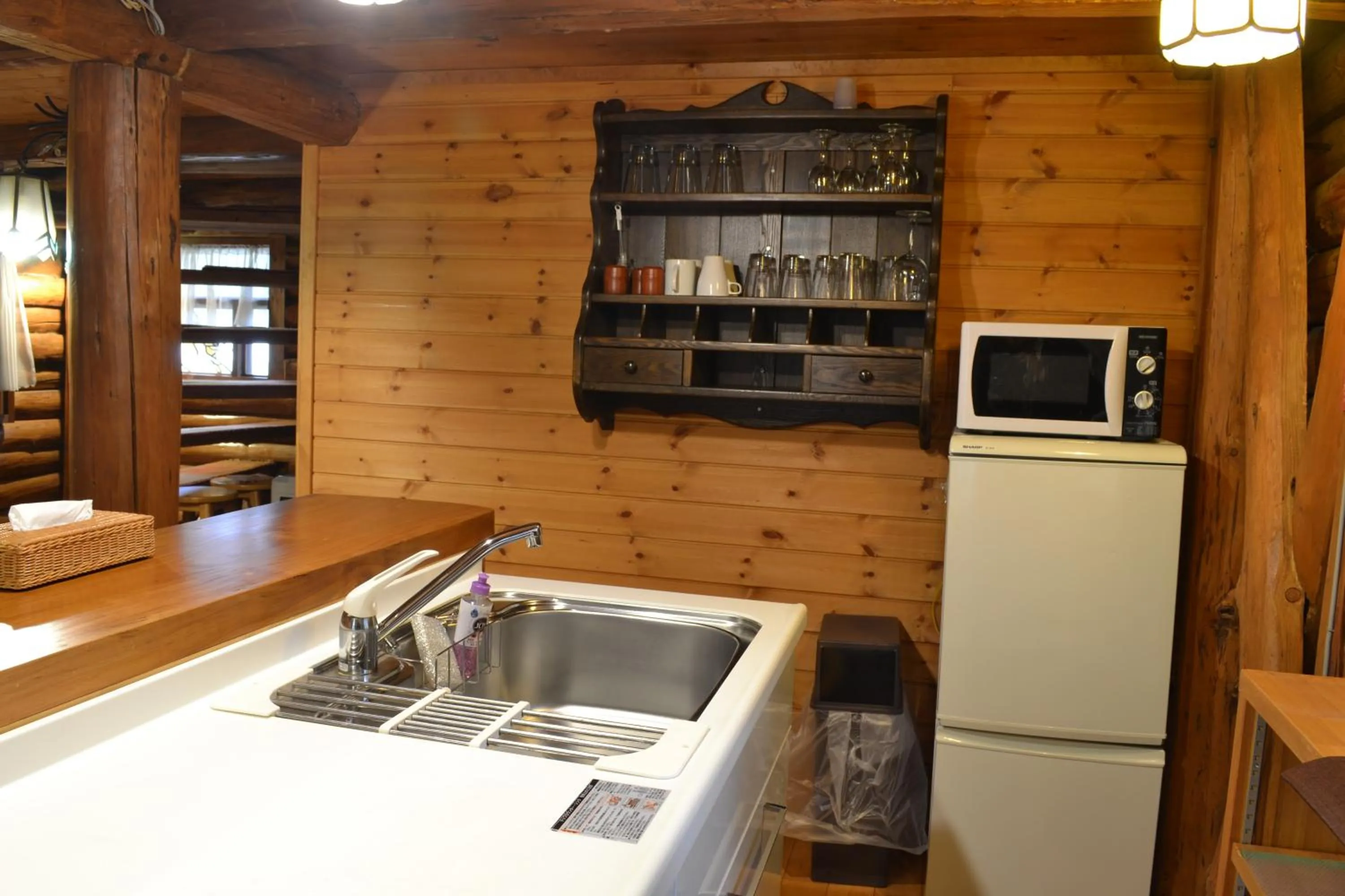 Kitchen or kitchenette in Hakuba Mominoki Hotel