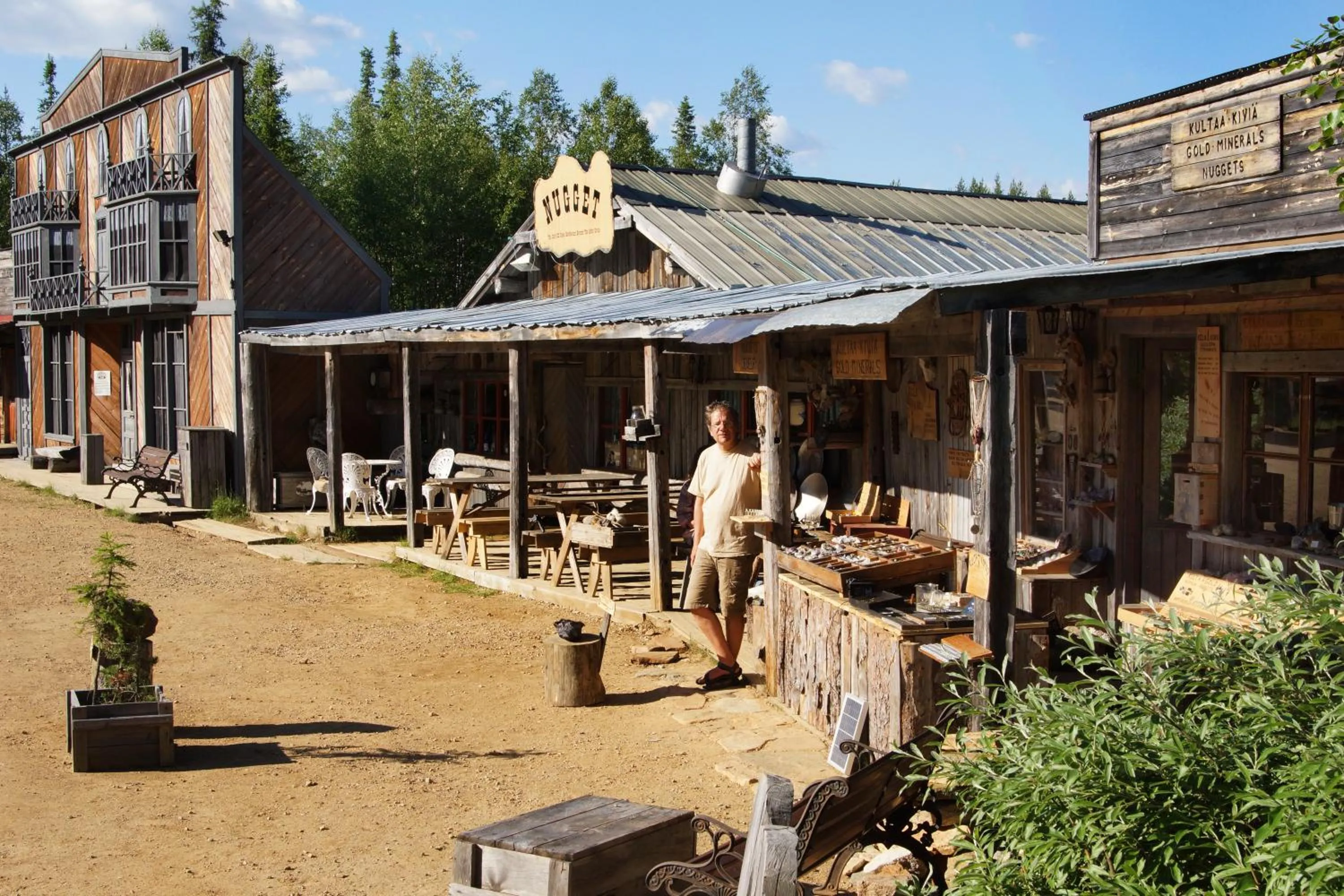 Staff in Tankavaara Gold Village
