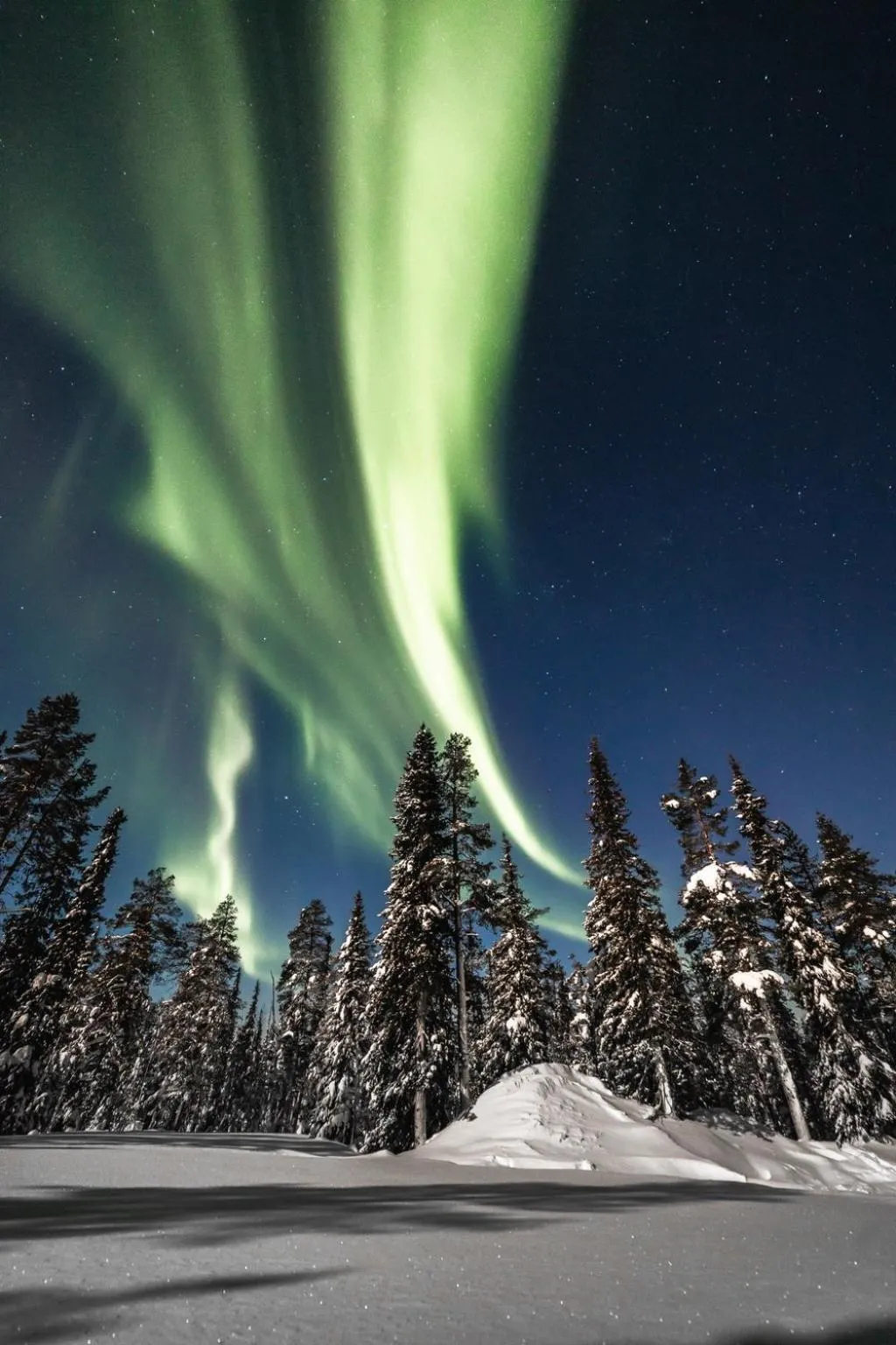 Night in Tankavaara Gold Village