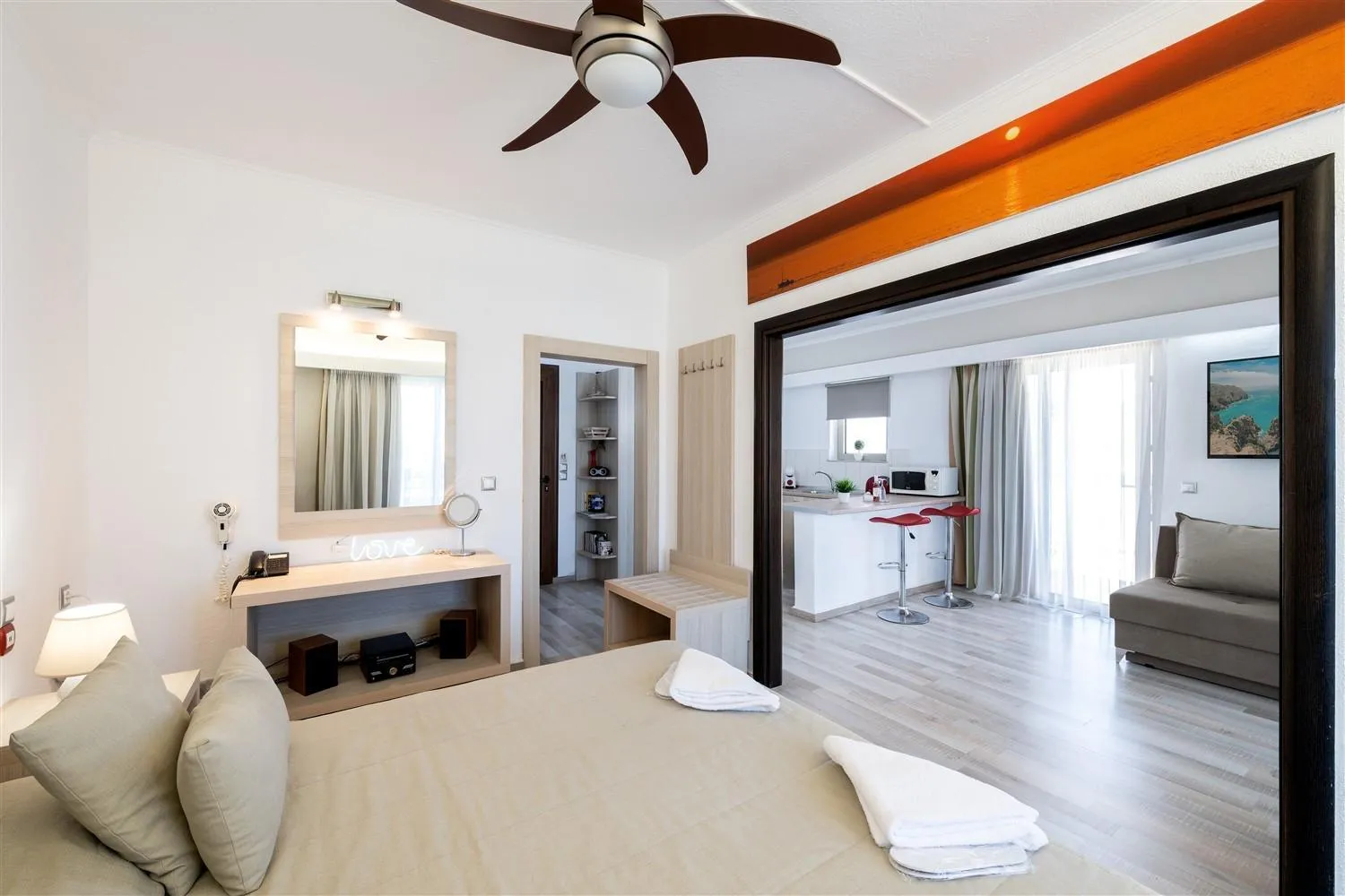 Bedroom, Bed in Terinikos Sunny Garden Hotel & Junior Suites New Renovation 2025