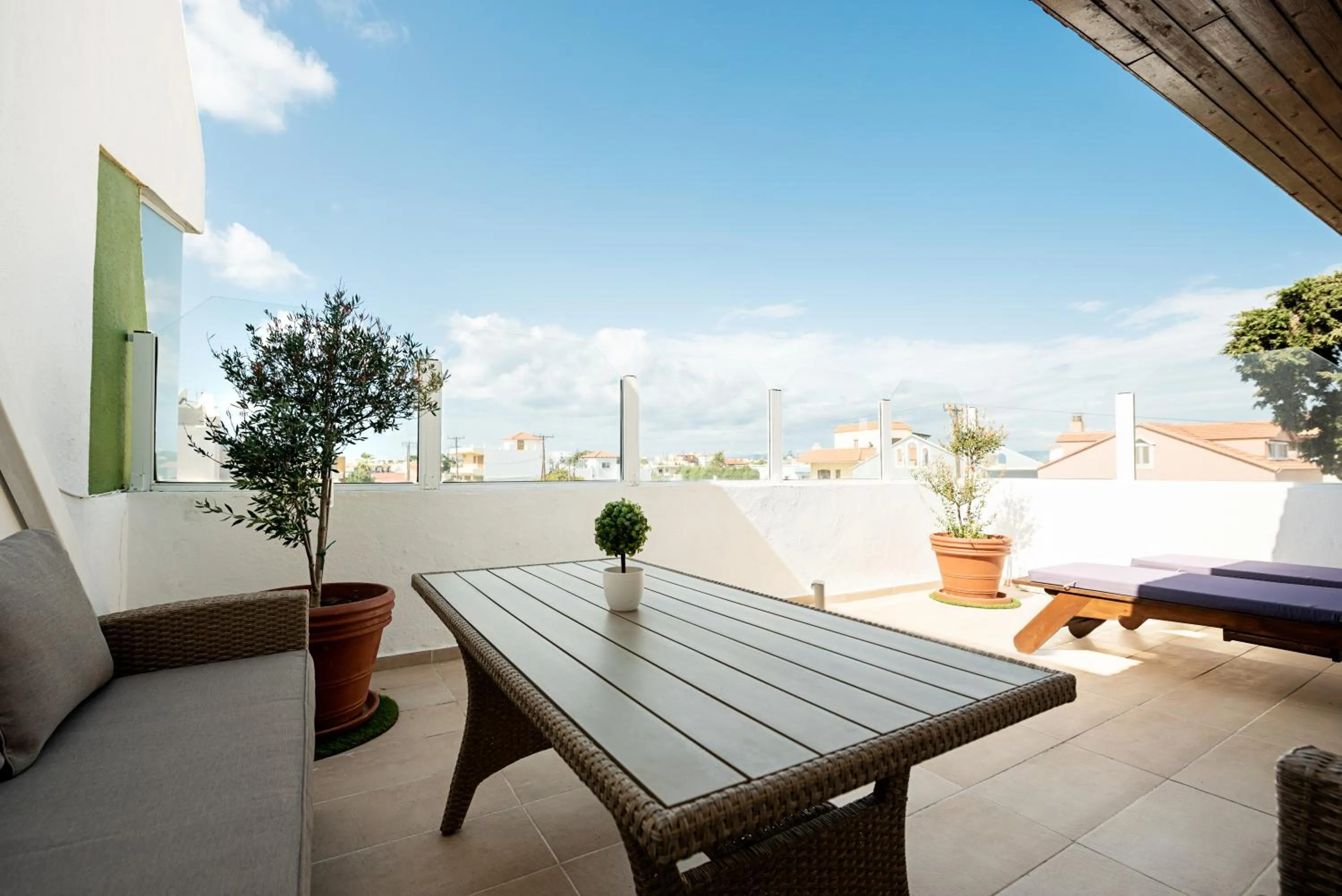 Balcony/Terrace in Terinikos Sunny Garden Hotel & Junior Suites New Renovation 2025