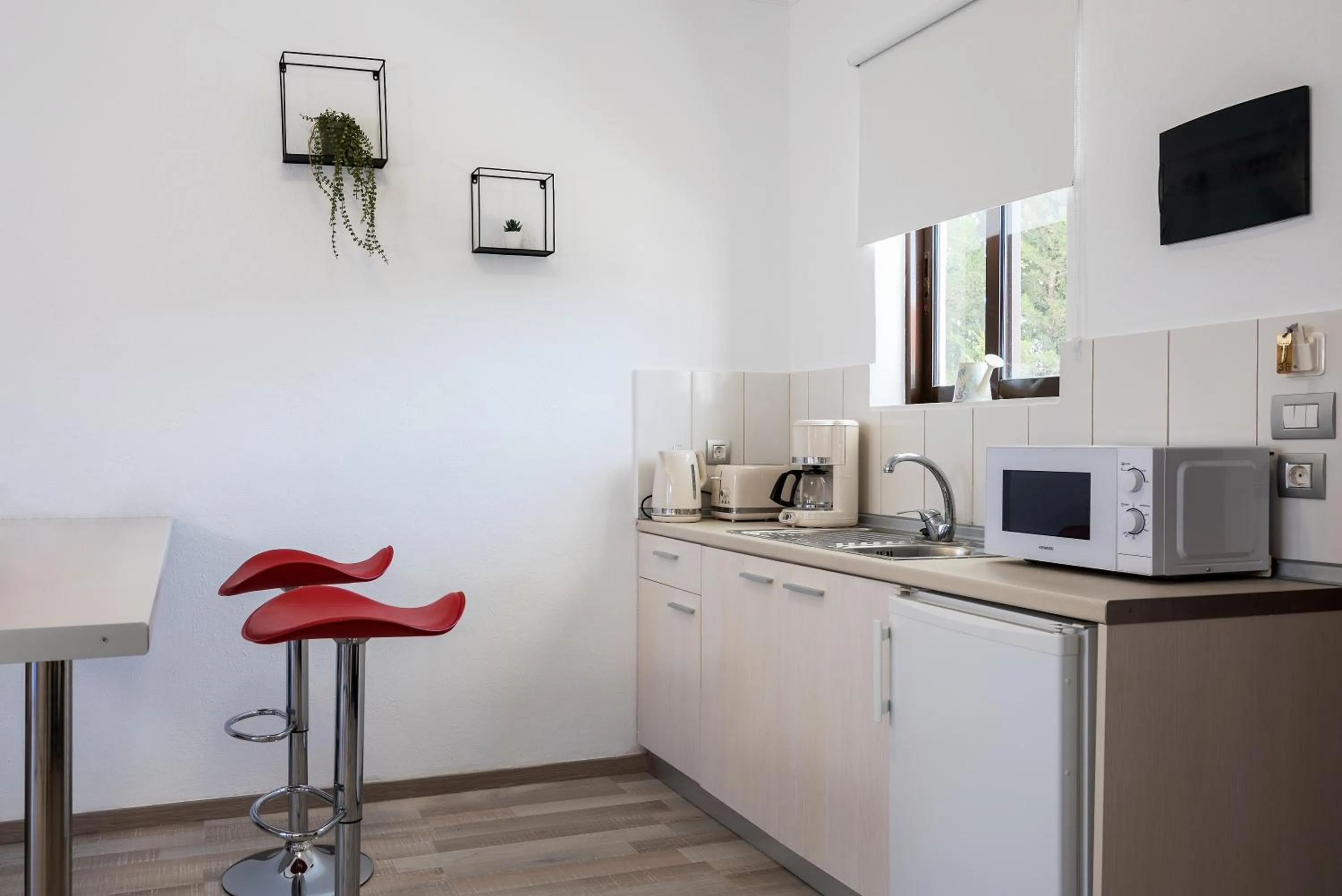 Kitchen or kitchenette in Terinikos Sunny Garden Hotel & Junior Suites New Renovation 2025