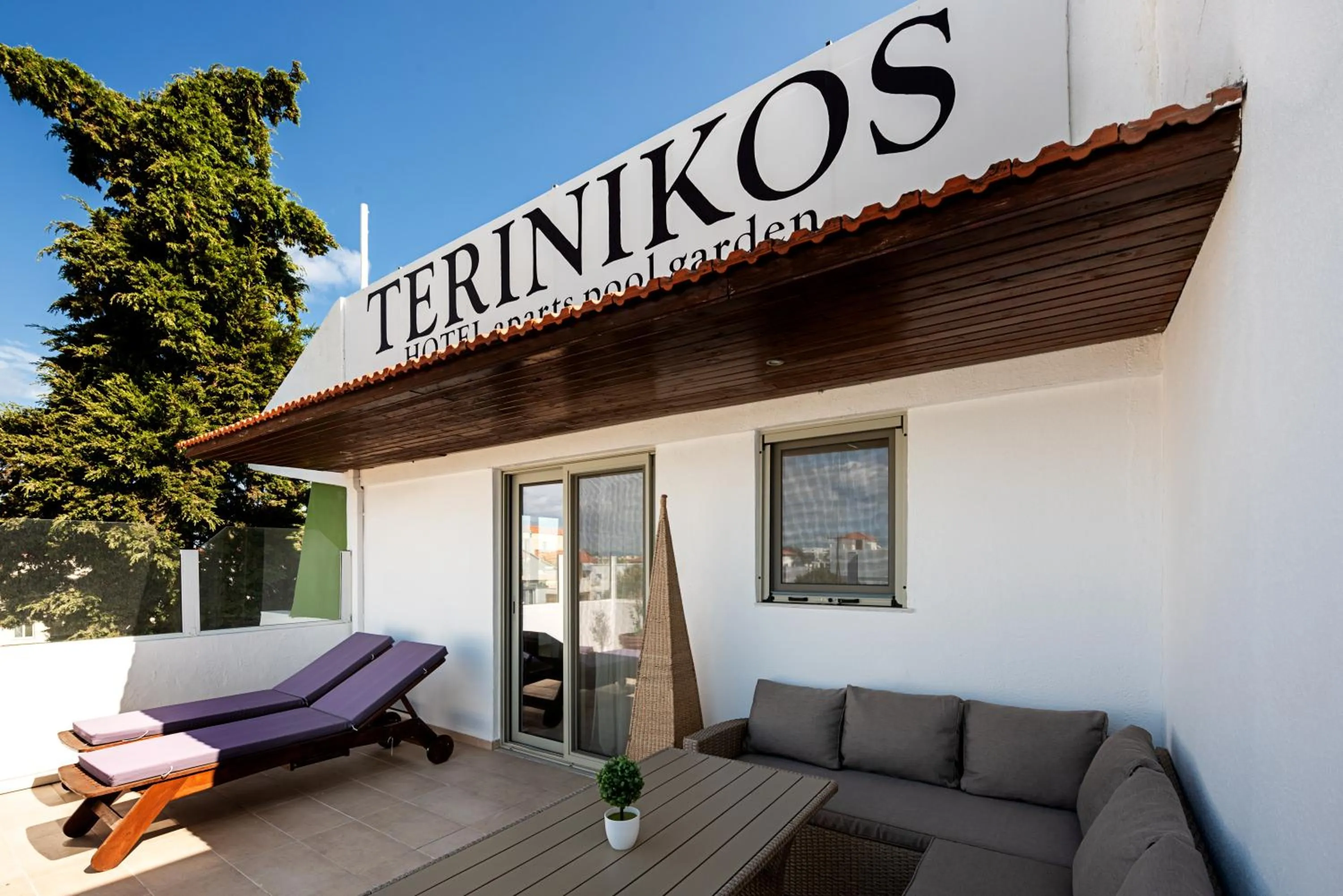 Balcony/Terrace in Terinikos Sunny Garden Hotel & Junior Suites New Renovation 2025