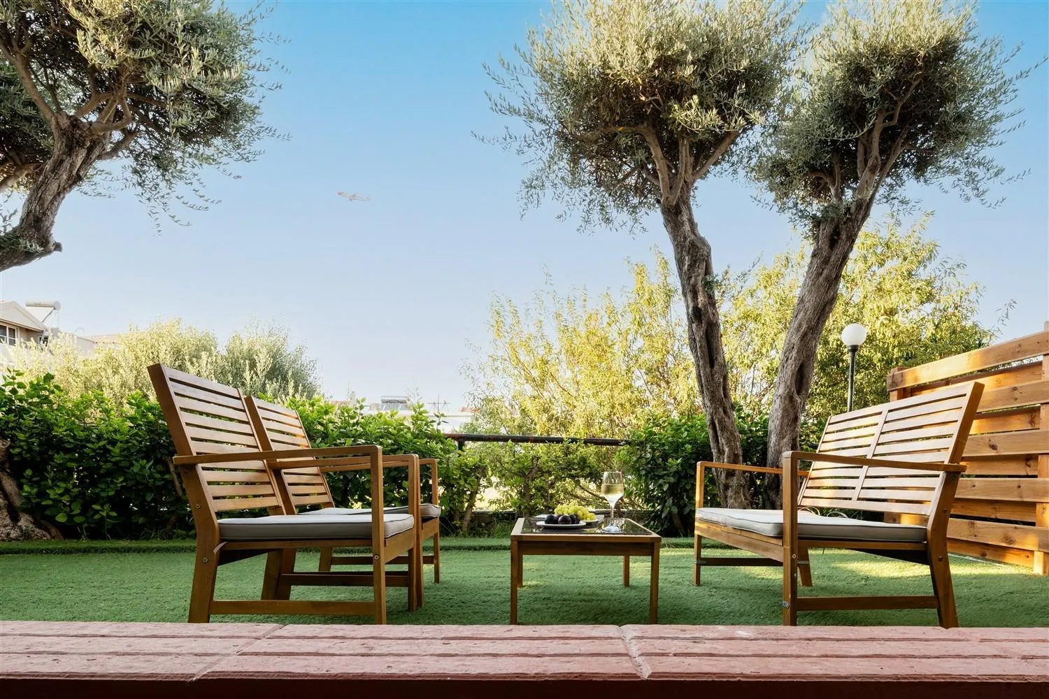 Patio in Terinikos Sunny Garden Hotel & Junior Suites New Renovation 2025