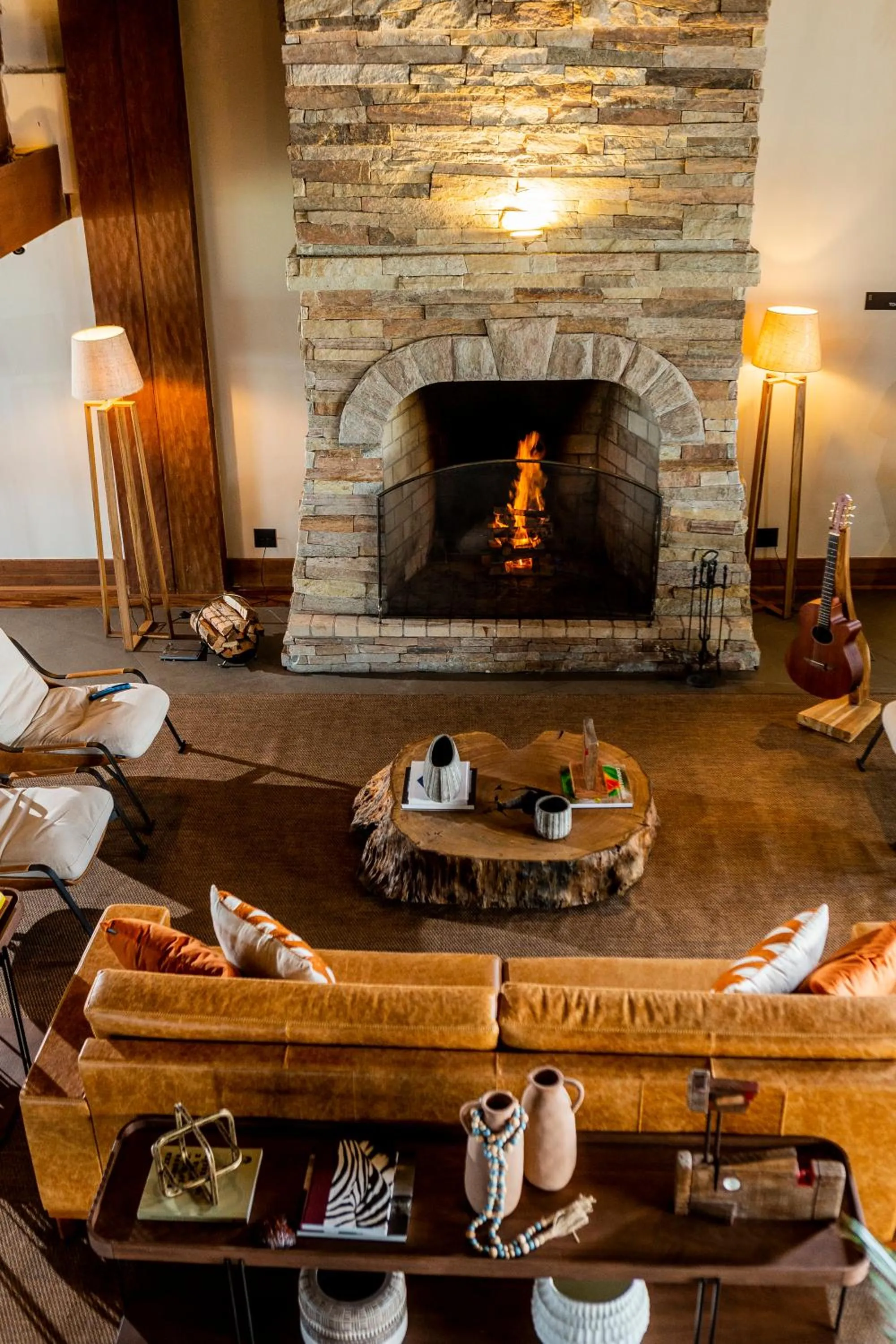 fireplace in Bendito Cacao Resort & Spa