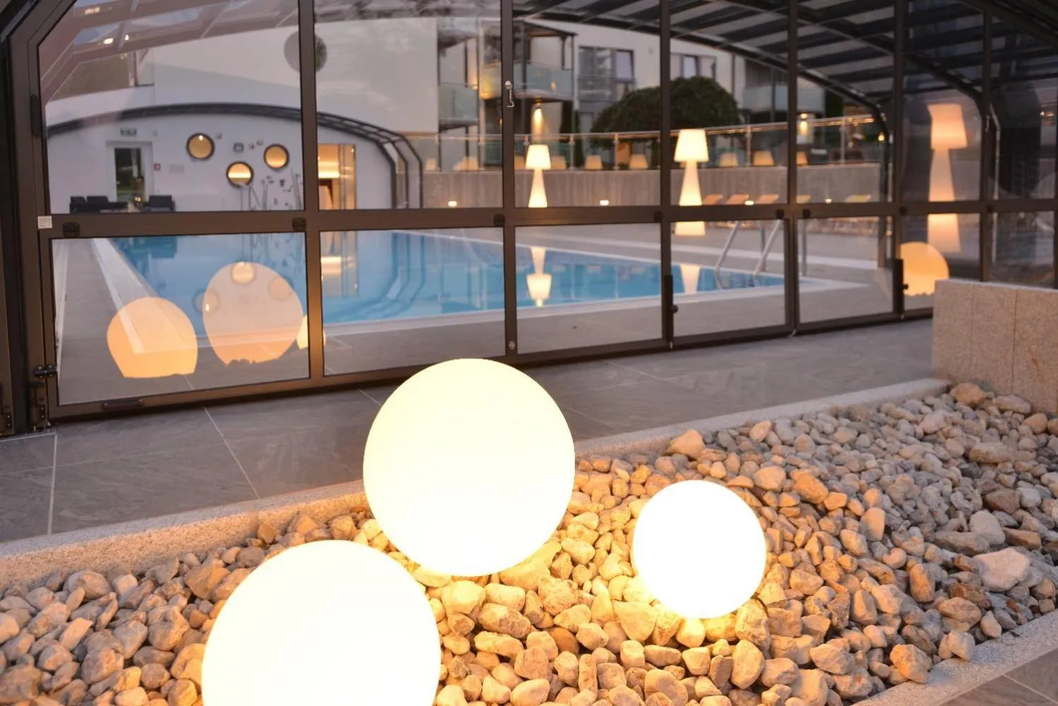 Pool view in Hartweger's Hotel