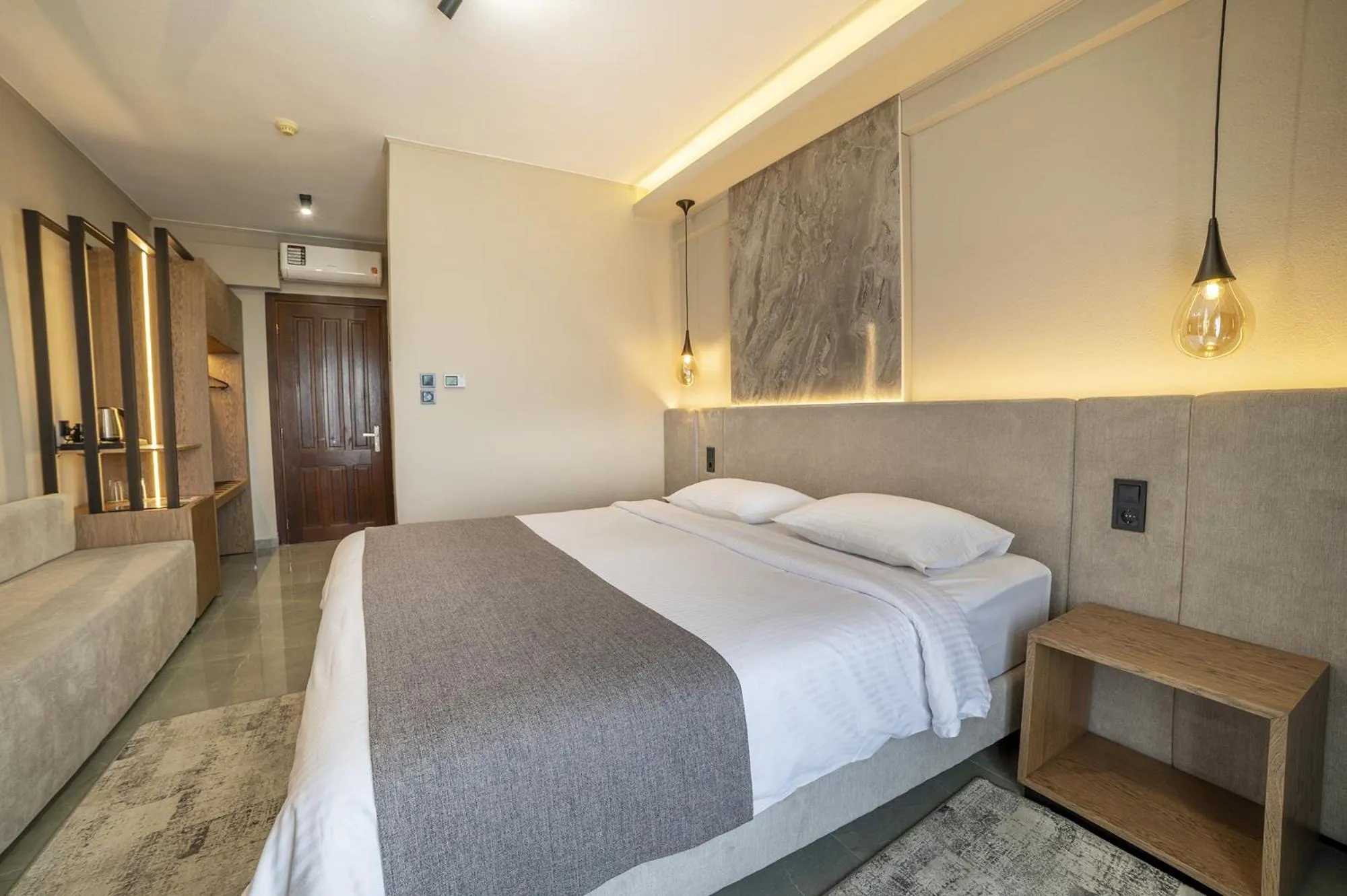 Bed in Agnantio Hotel & Spa