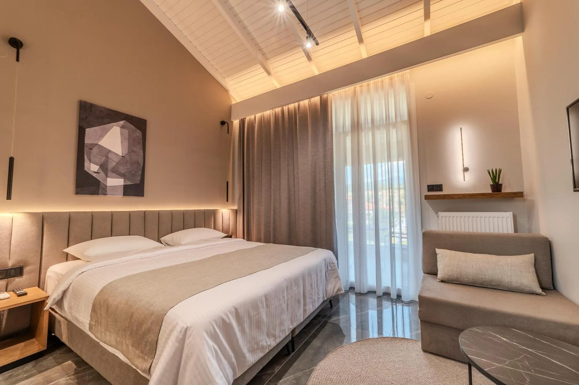 Bed in Agnantio Hotel & Spa