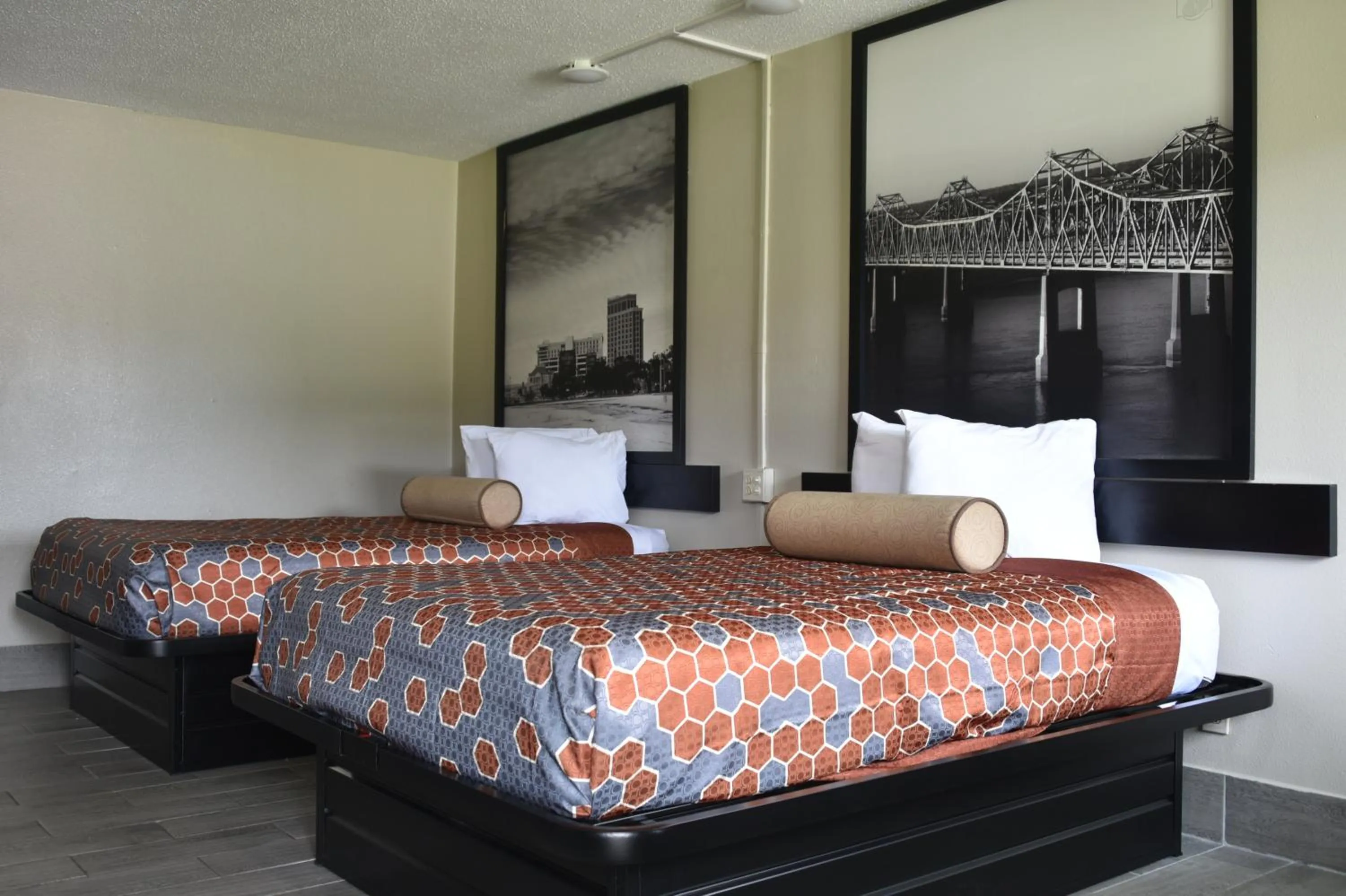 Bed in Biloxi Beach Hotel