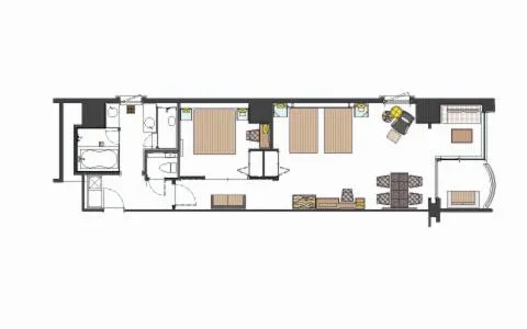 Floor plan in Okinawa Kariyushi Resort EXES Onna