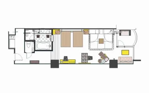 Floor plan in Okinawa Kariyushi Resort EXES Onna