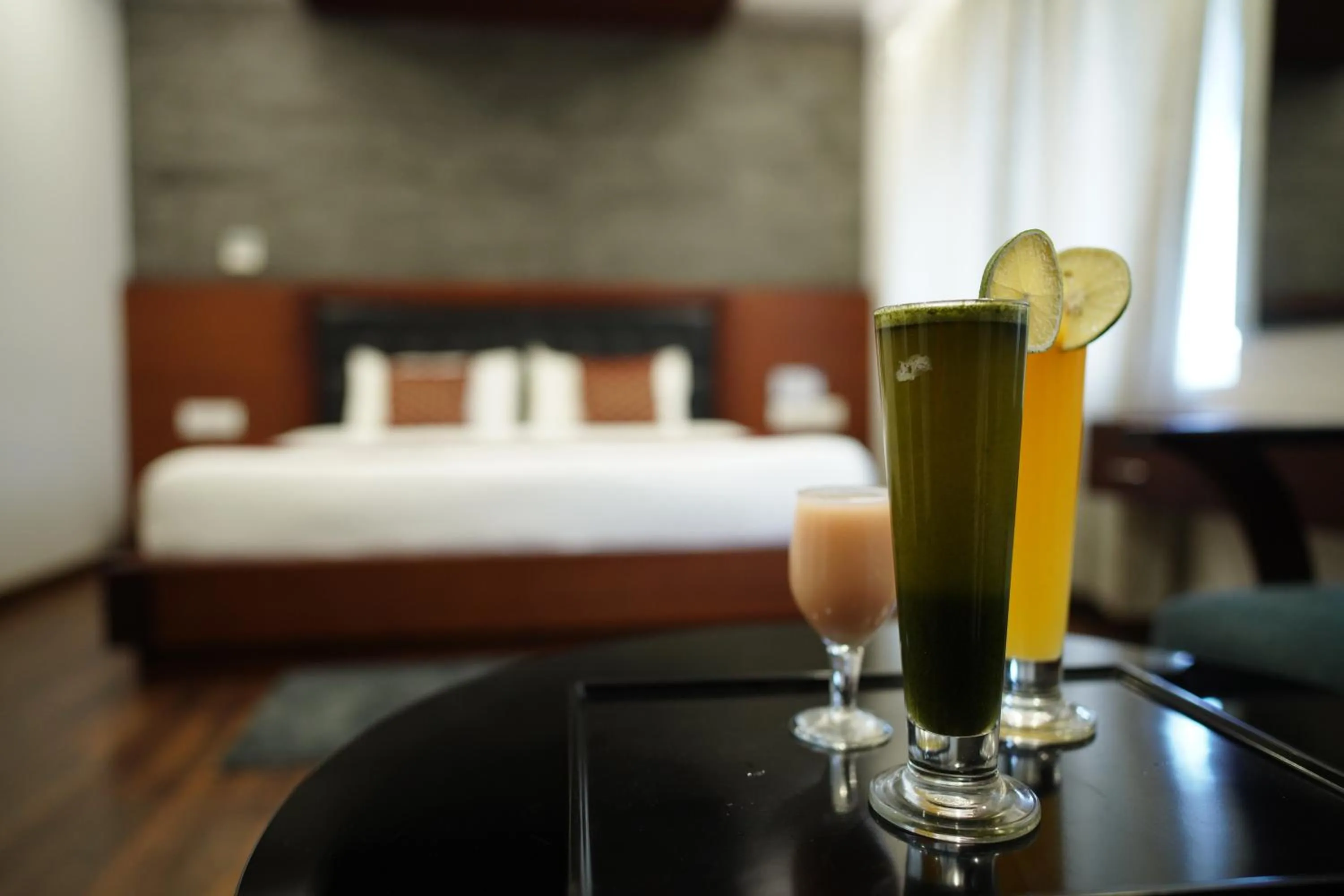 Drinks, Bed in Four N Square Residency