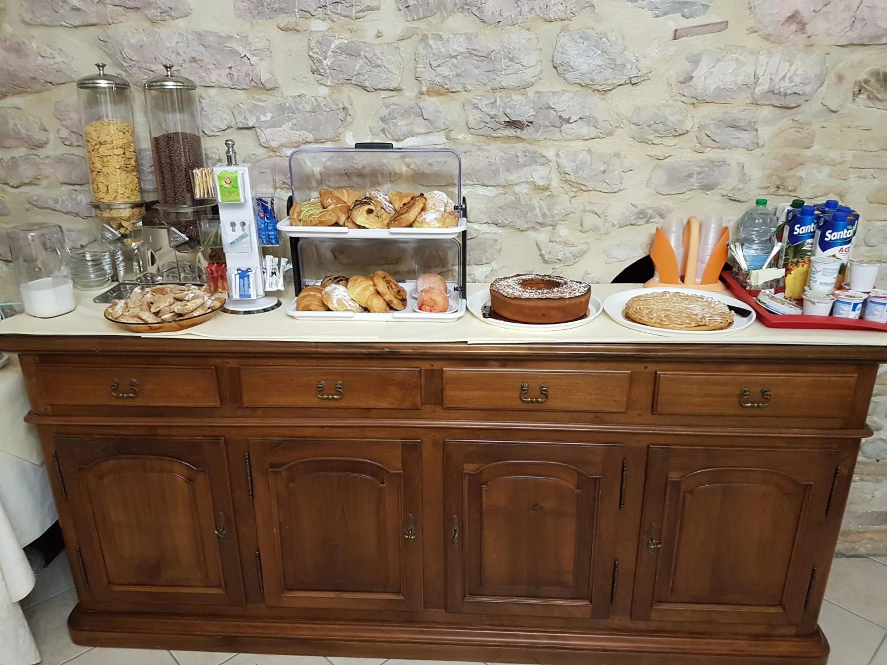 Italian breakfast in Hotel Ponte San Vittorino