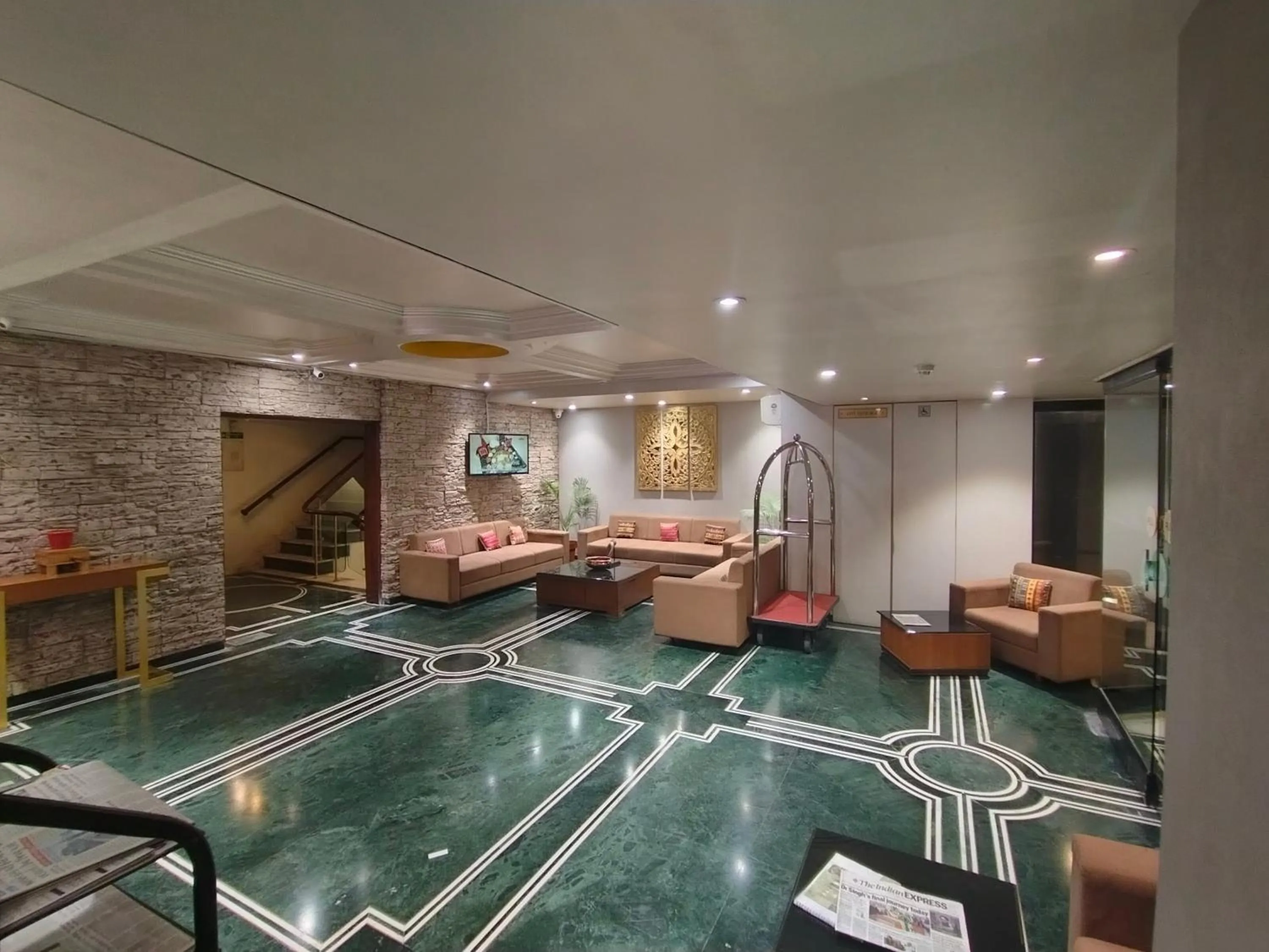 Seating area in Spree Hotel Rajkot