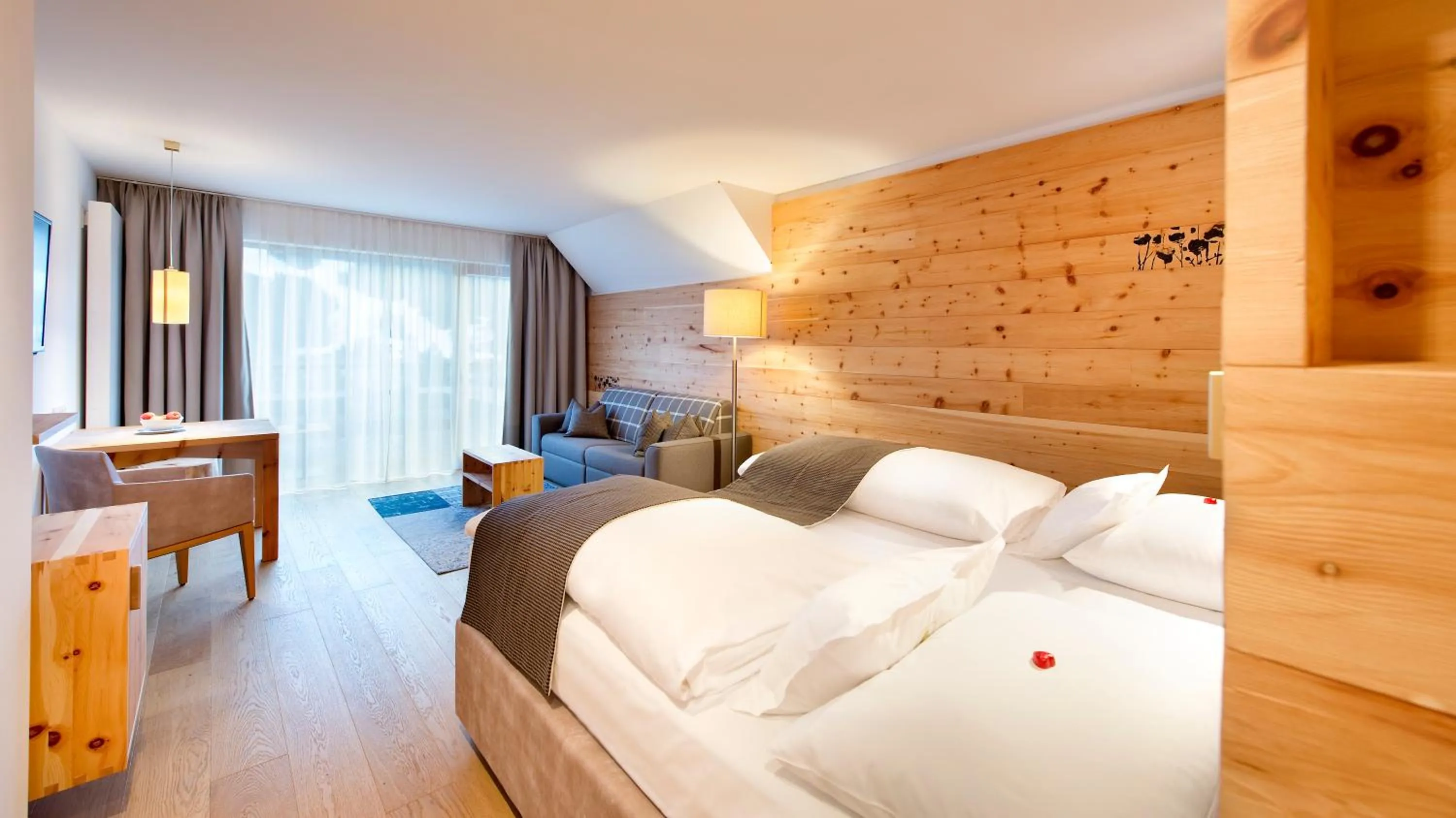 Bed in Naturhotel Leitlhof