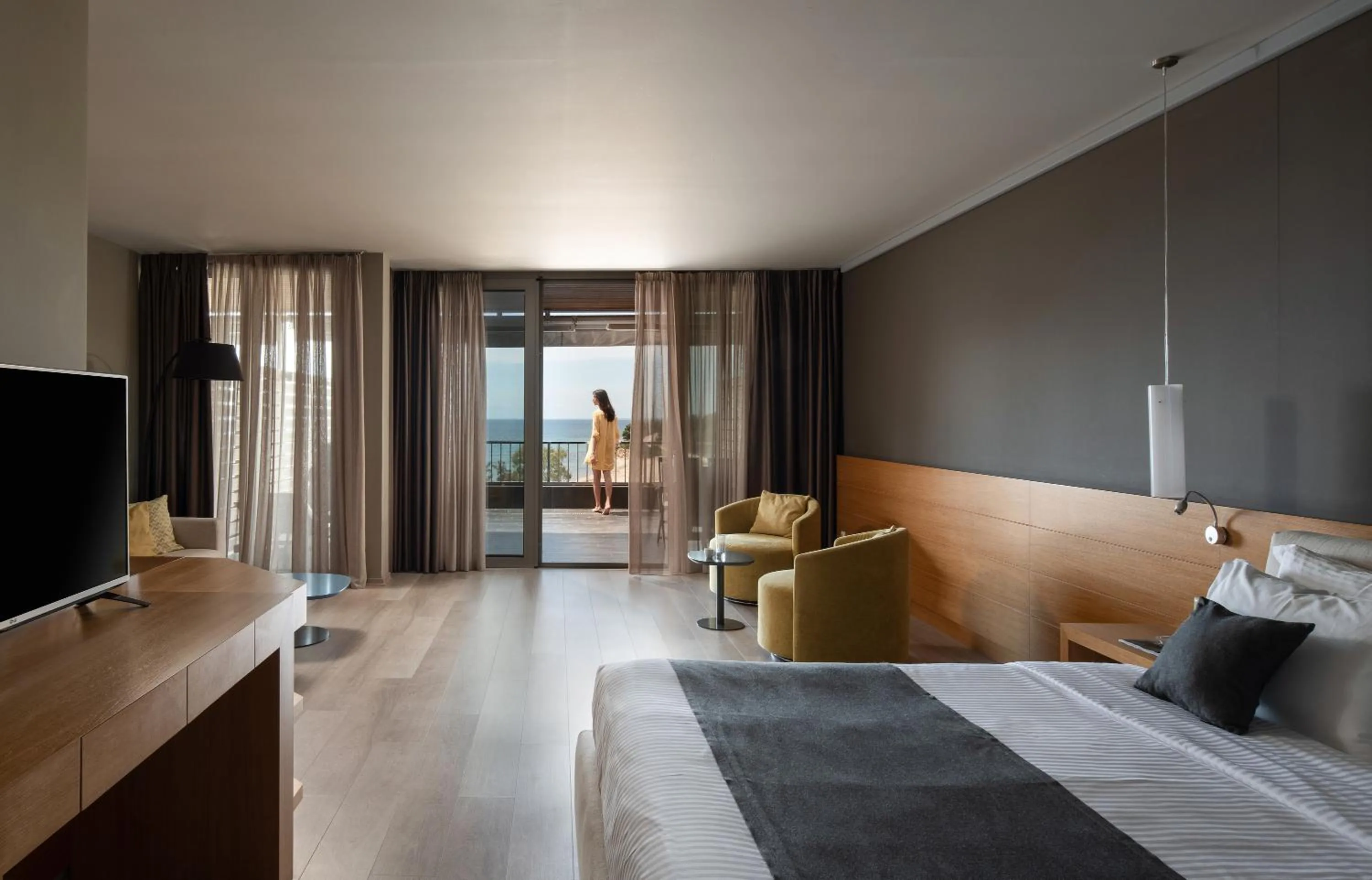 Bed in Blue Dolphin Hotel