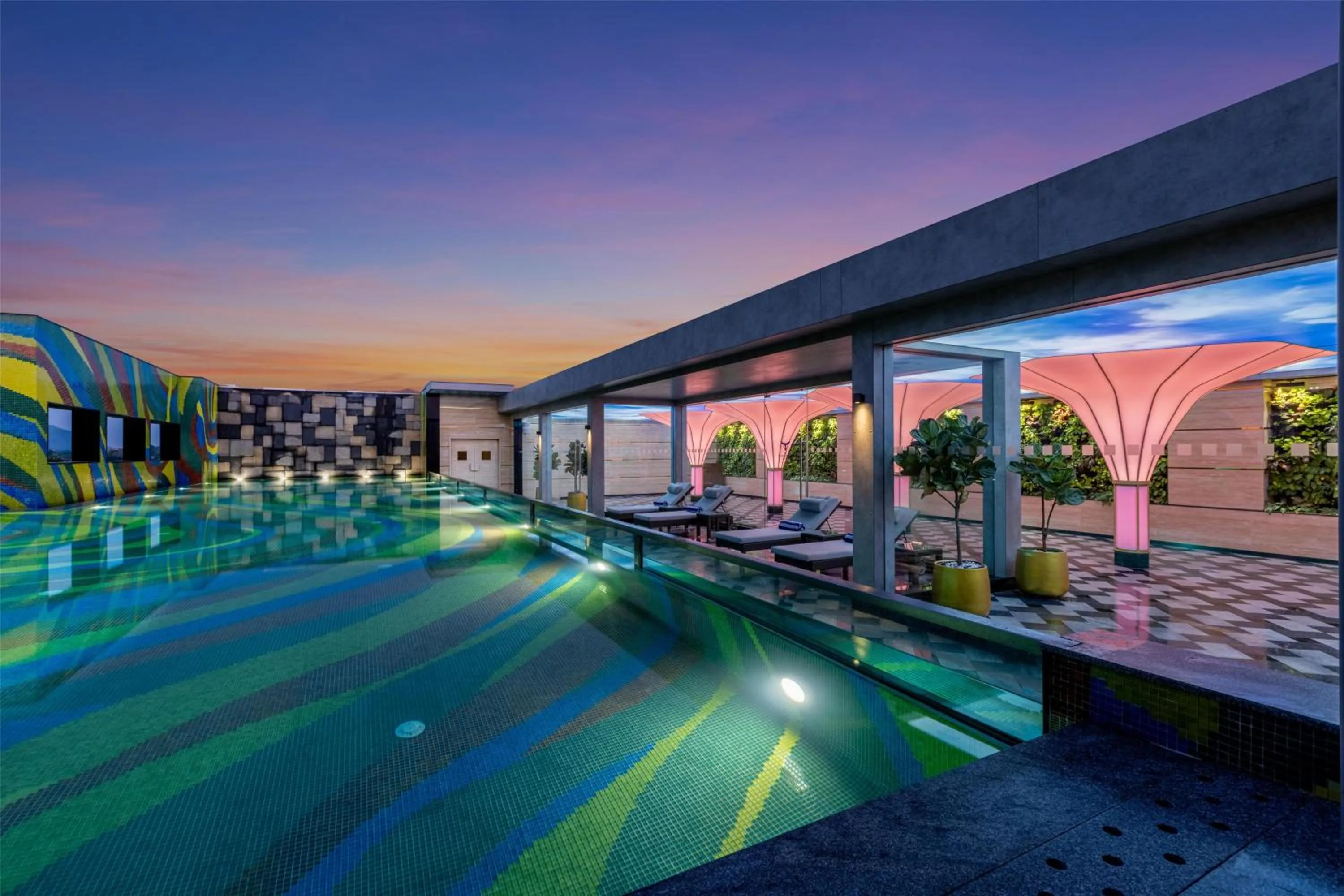 Pool view in Radisson Blu Hotel & Suites GRT Chennai