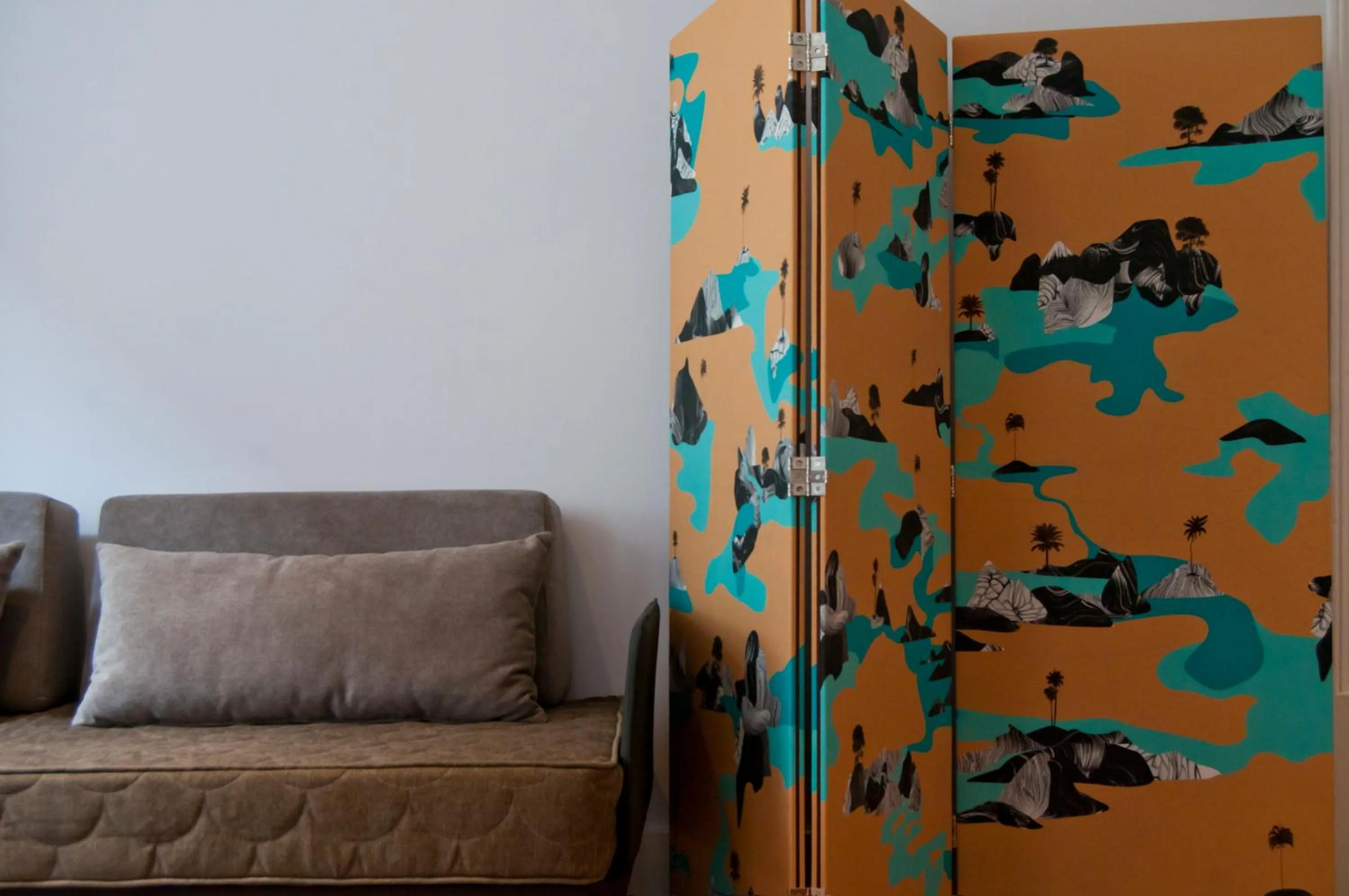 Living room in The Visionaire Apartments