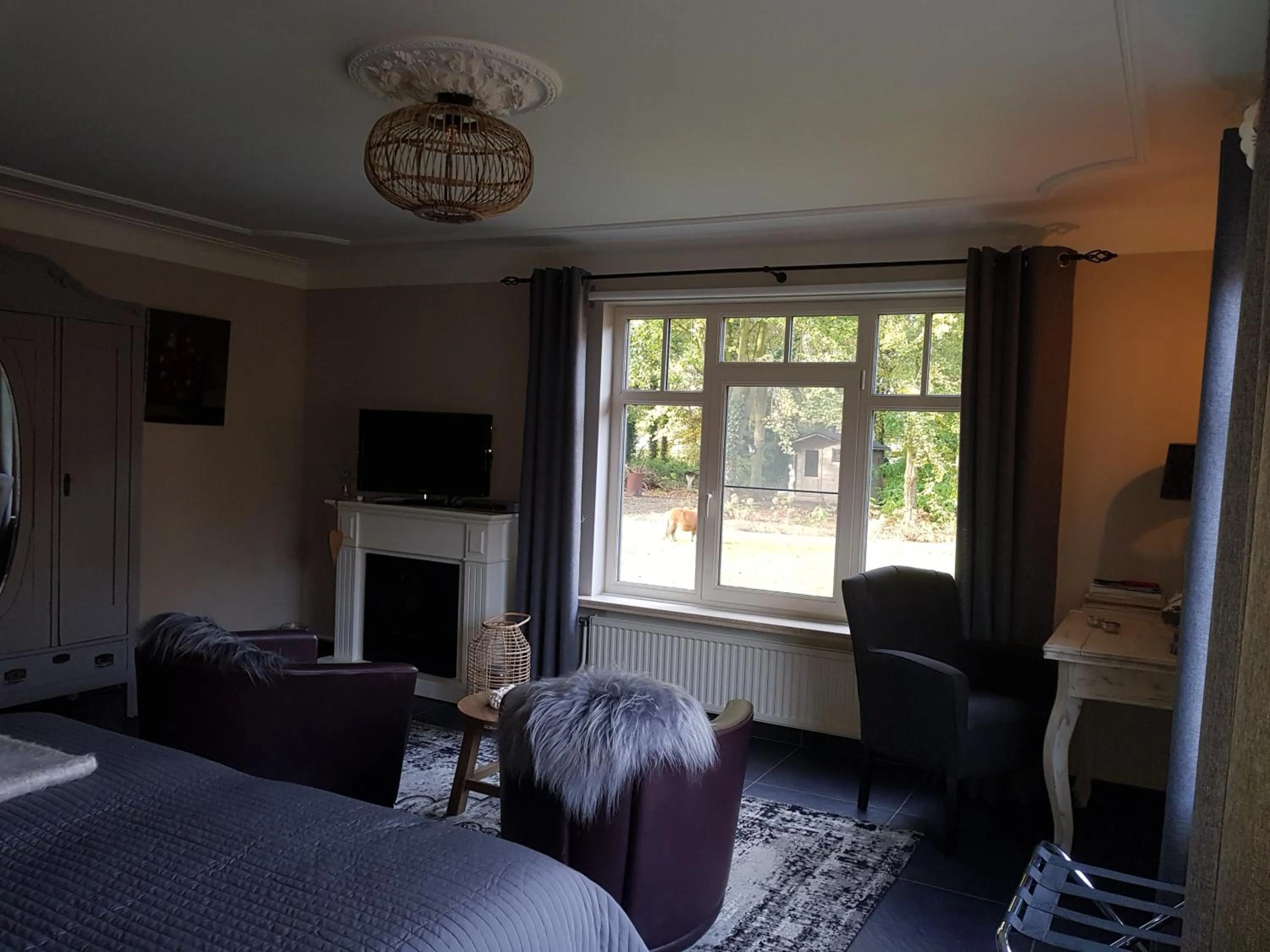 Living room, Bed in Bed and breakfast Mooi Achel