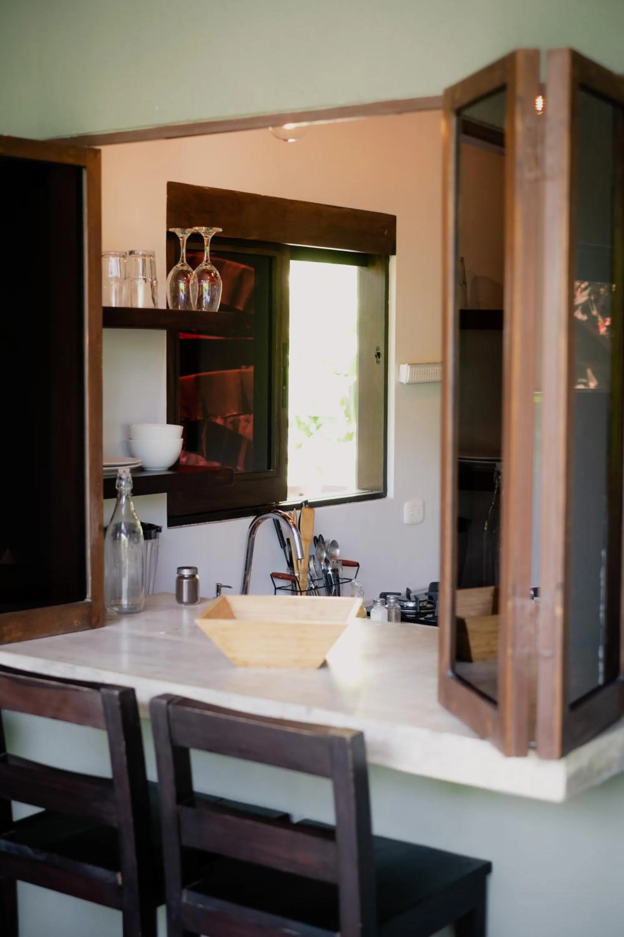 Kitchen or kitchenette in Lua Villas
