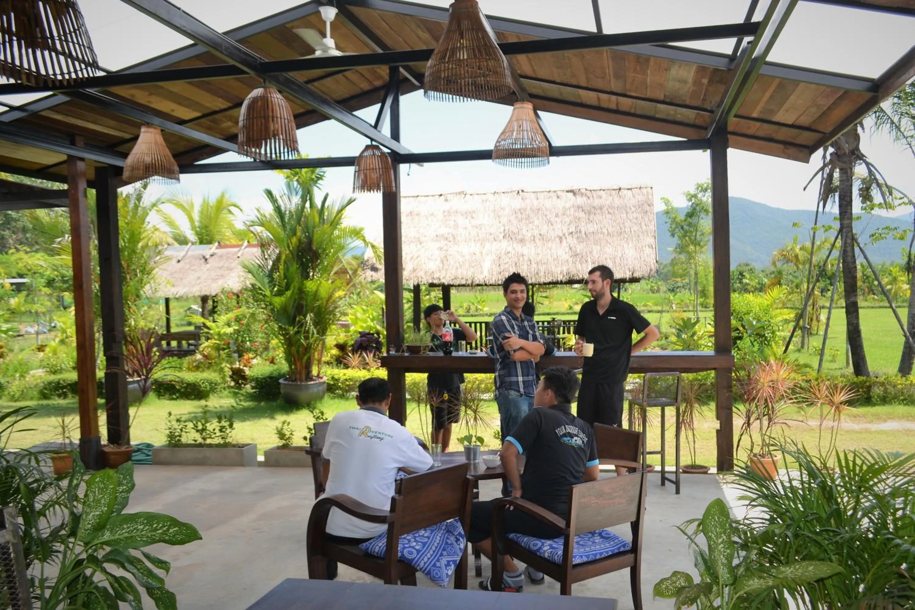 group of guests in Le Cocotier