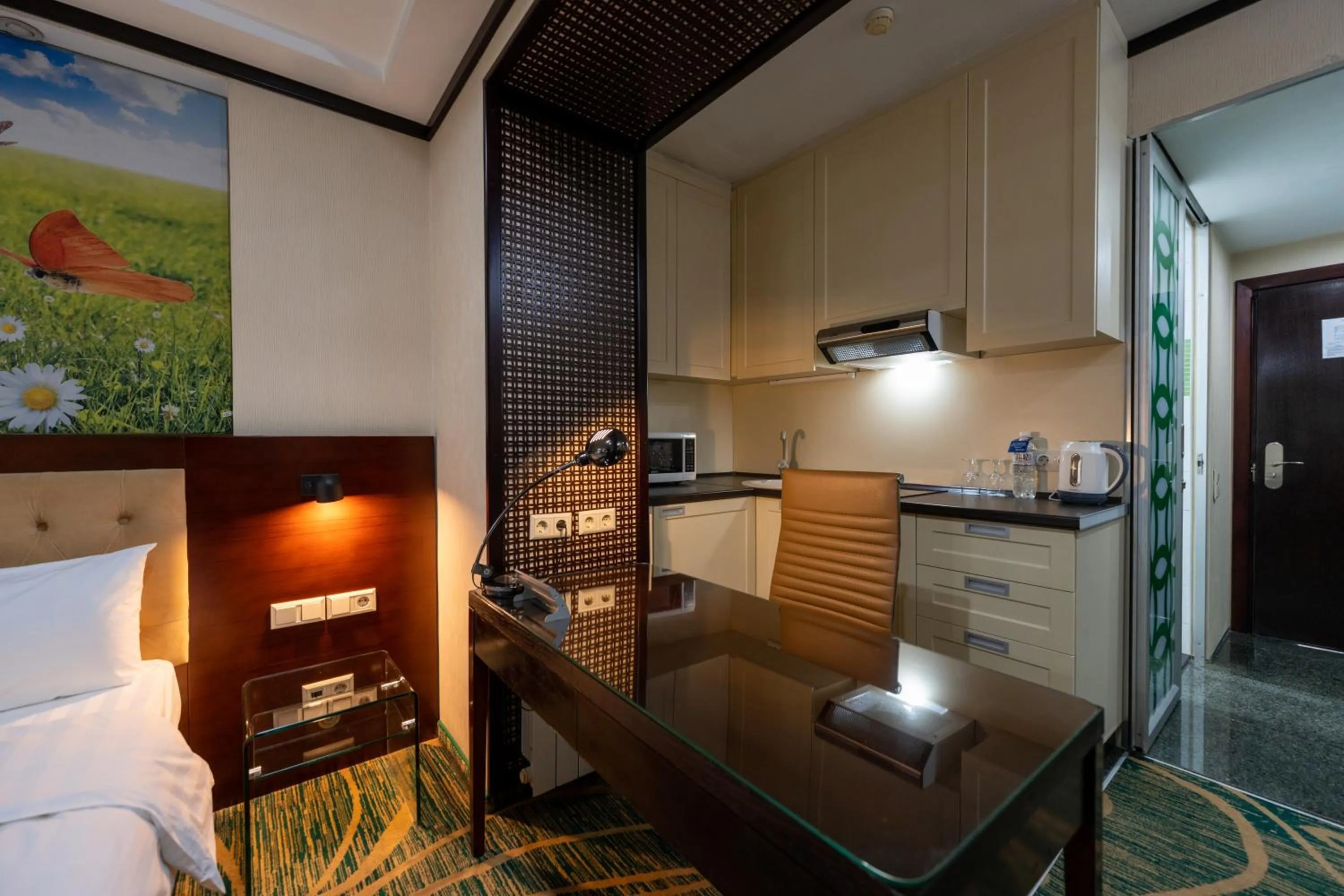 Bed in Hotel Kazzhol Almaty