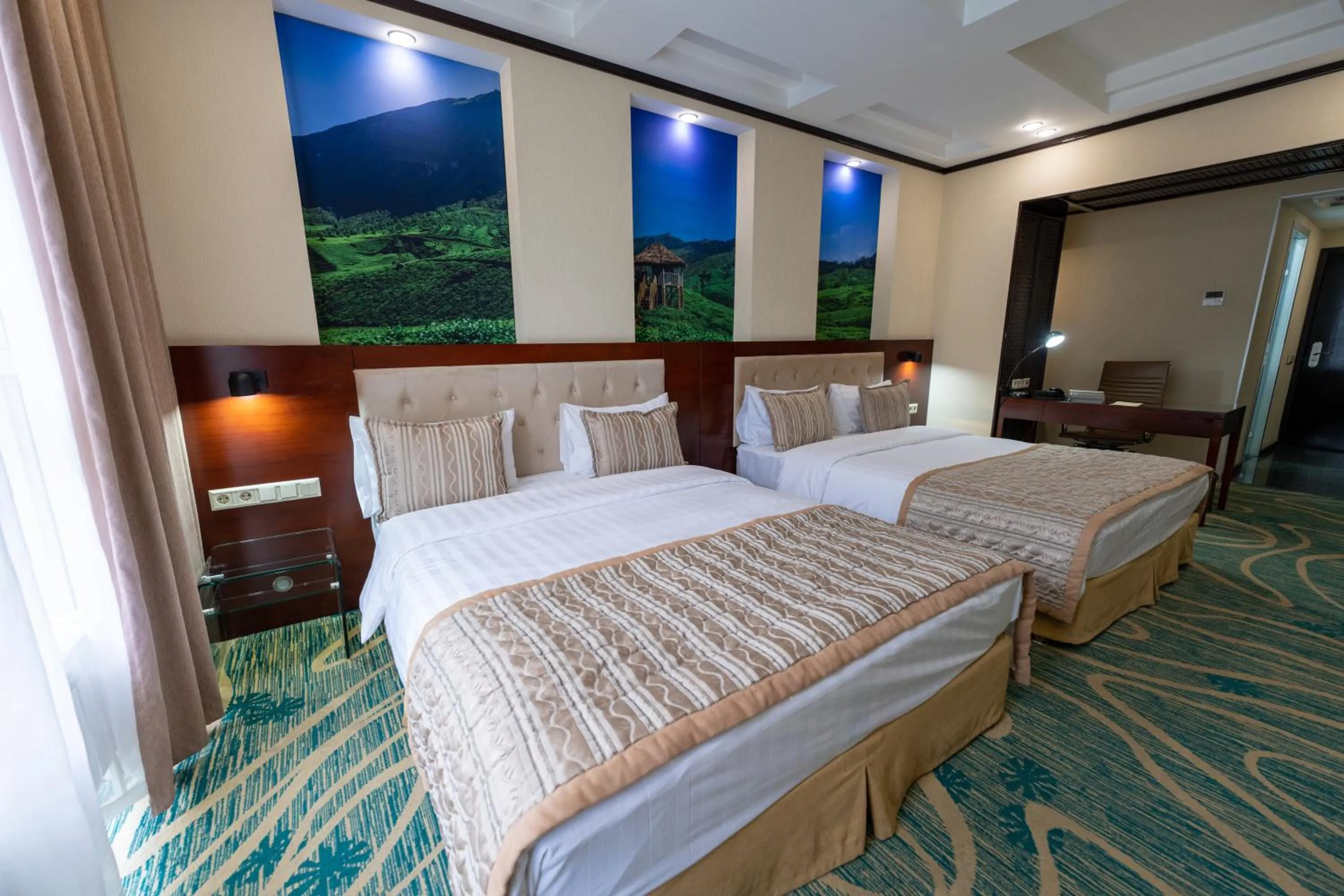 Bed in Hotel Kazzhol Almaty