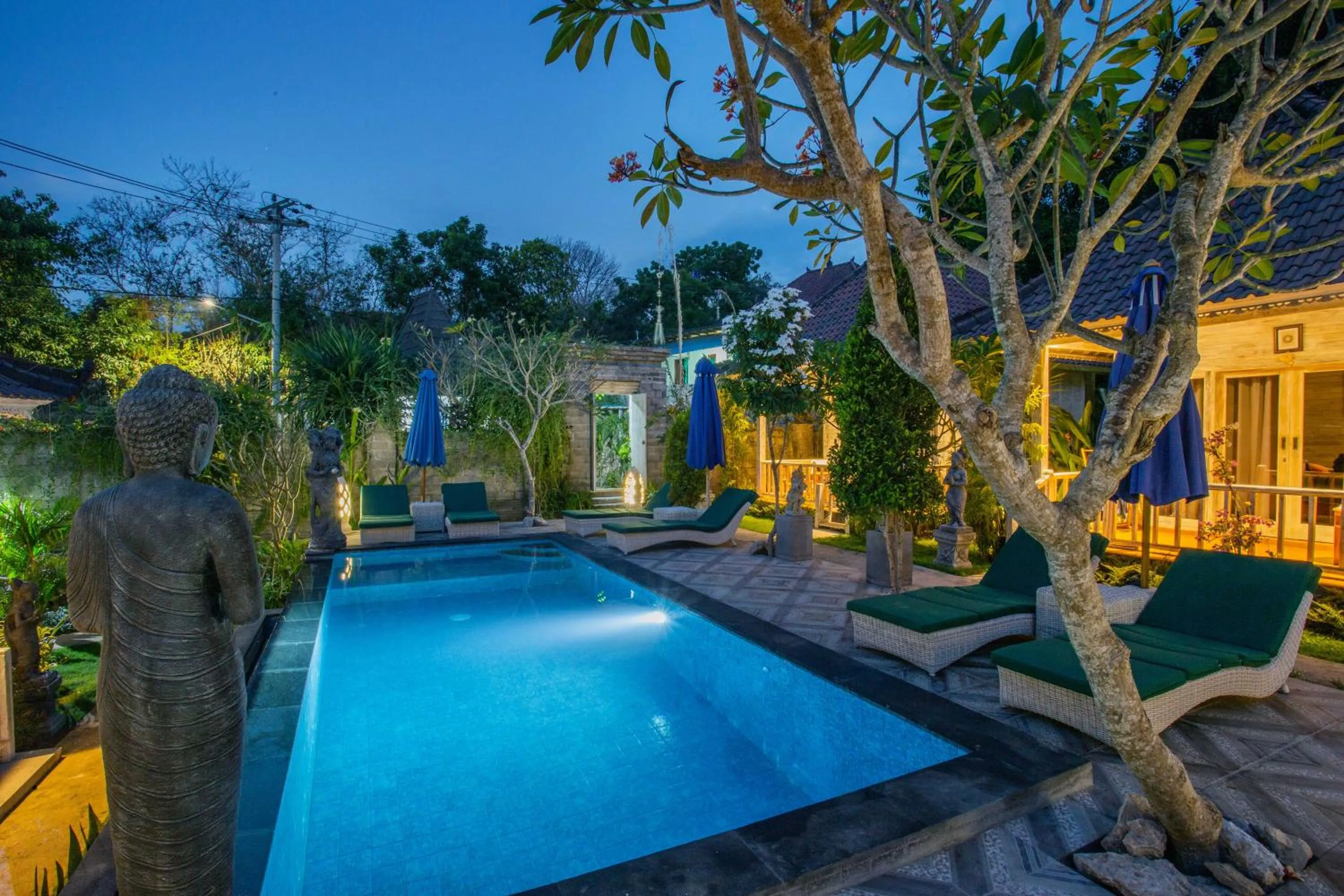 Pool view in 221 Garden Cottages