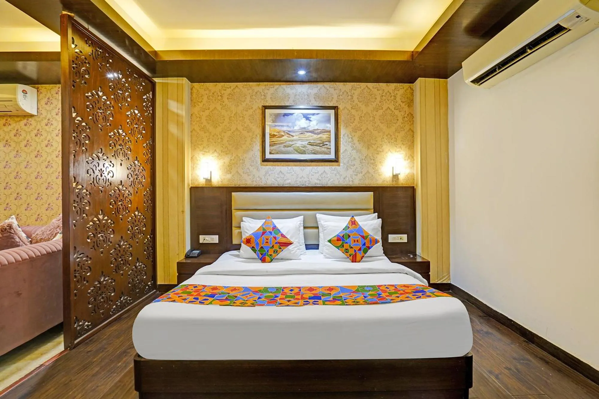 Bed in FabHotel Galaxy - Nr Patel Nagar Metro