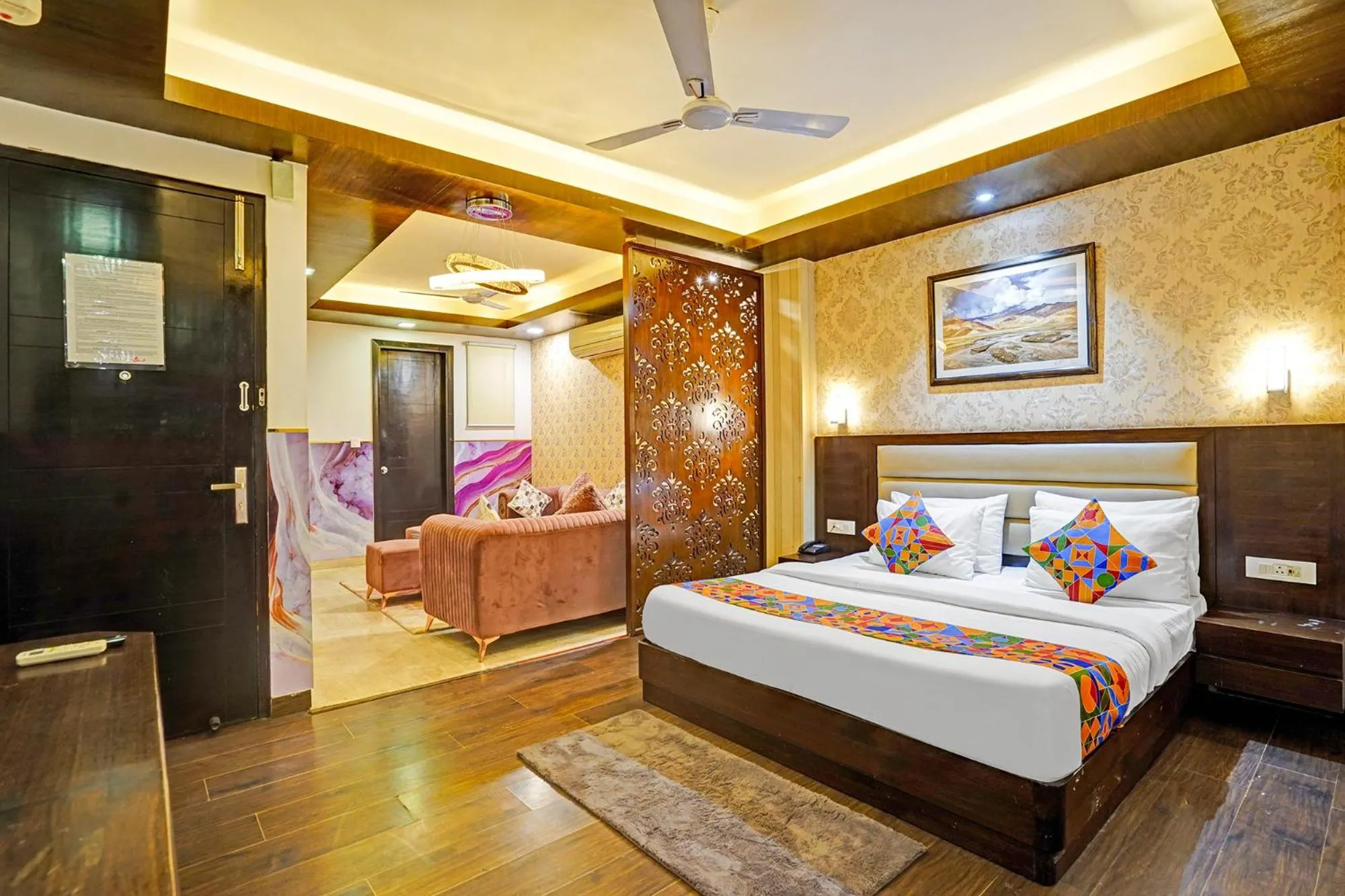 Bed in FabHotel Galaxy - Nr Patel Nagar Metro