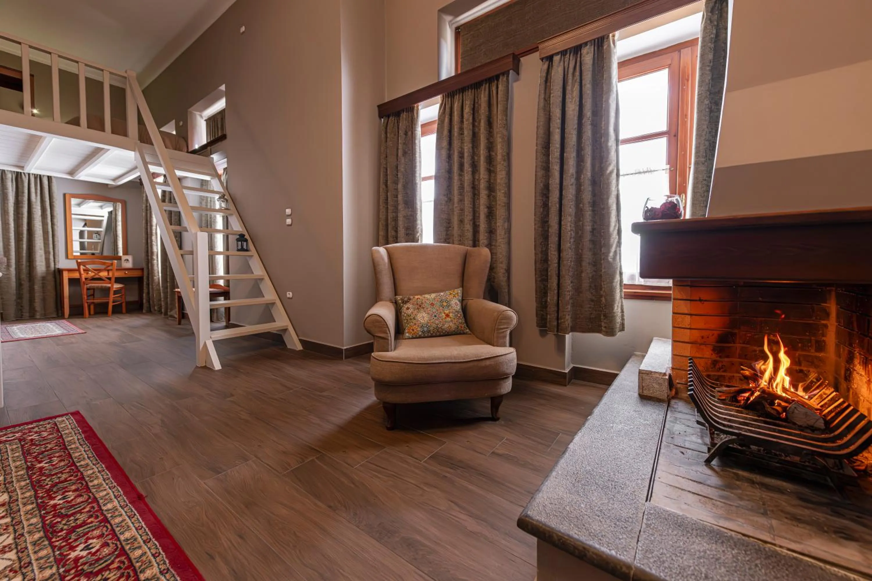 Seating area in Ef Zin Hotel Arachova